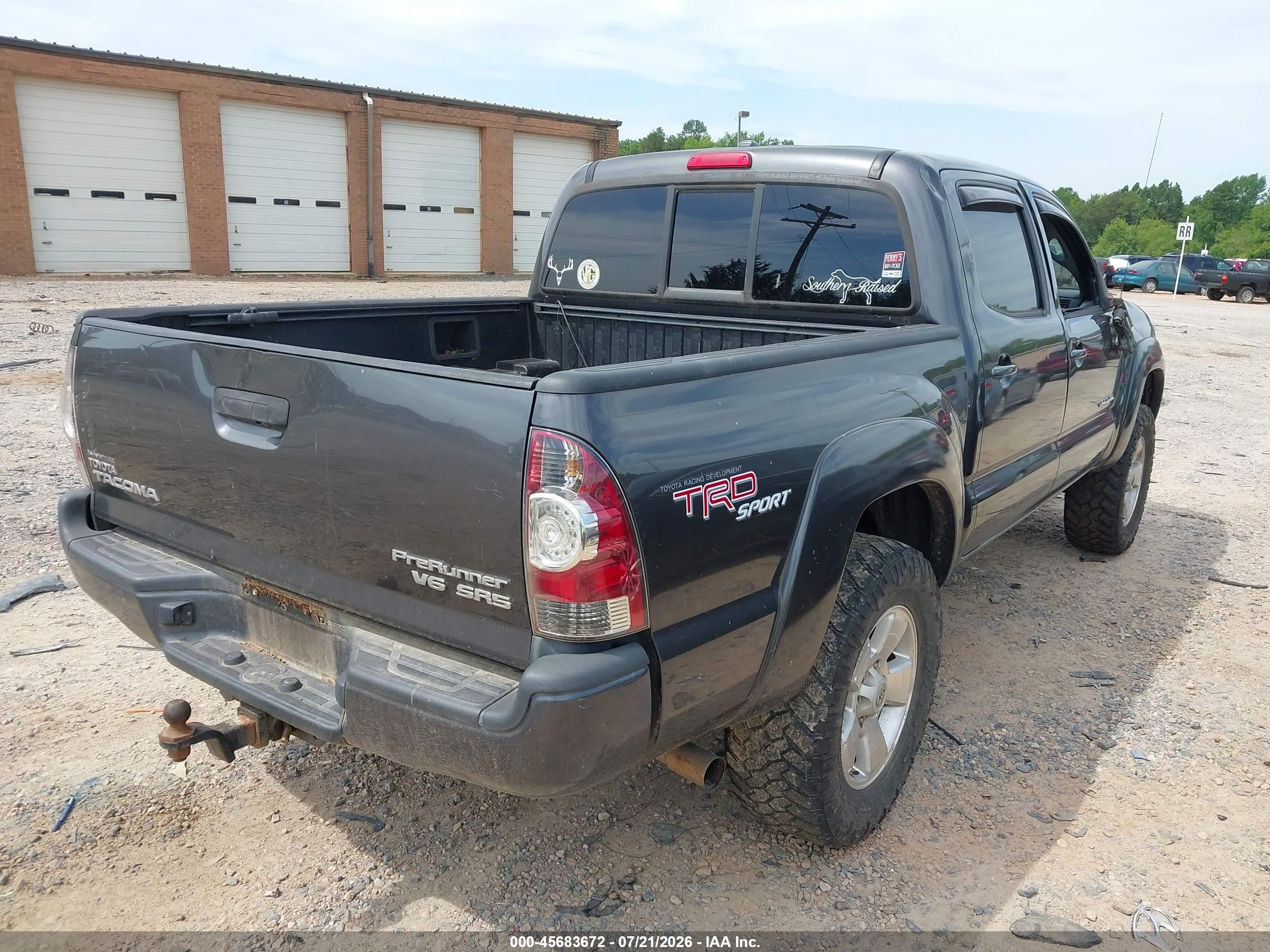 2010 Toyota Tacoma Prerunner V6 Gray vin: 3TMJU4GN7AM106736