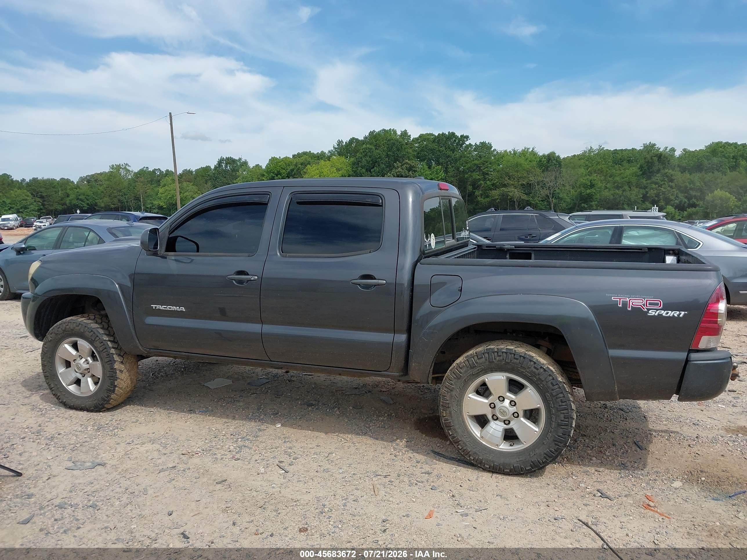 2010 Toyota Tacoma Prerunner V6 Gray vin: 3TMJU4GN7AM106736