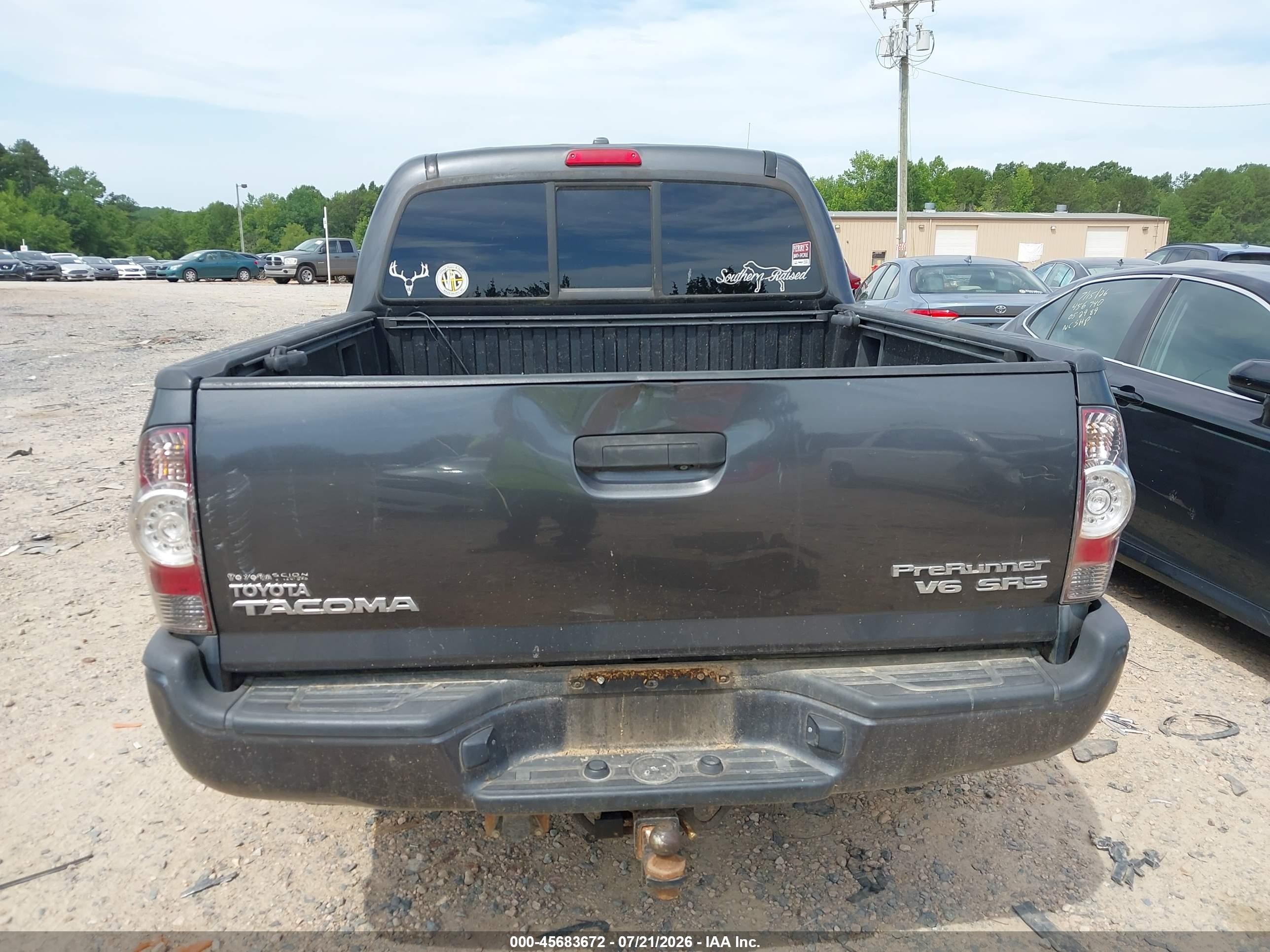 2010 Toyota Tacoma Prerunner V6 Gray vin: 3TMJU4GN7AM106736