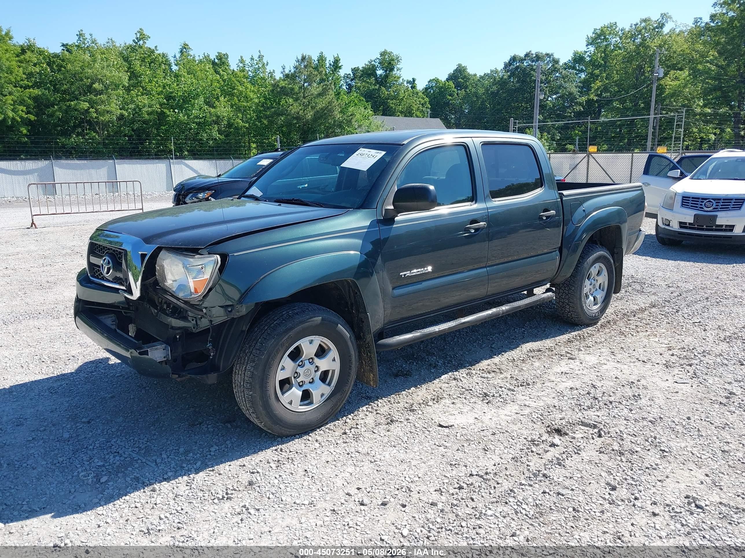2010 Toyota Tacoma Prerunner V6 Green vin: 3TMJU4GN7AM109295