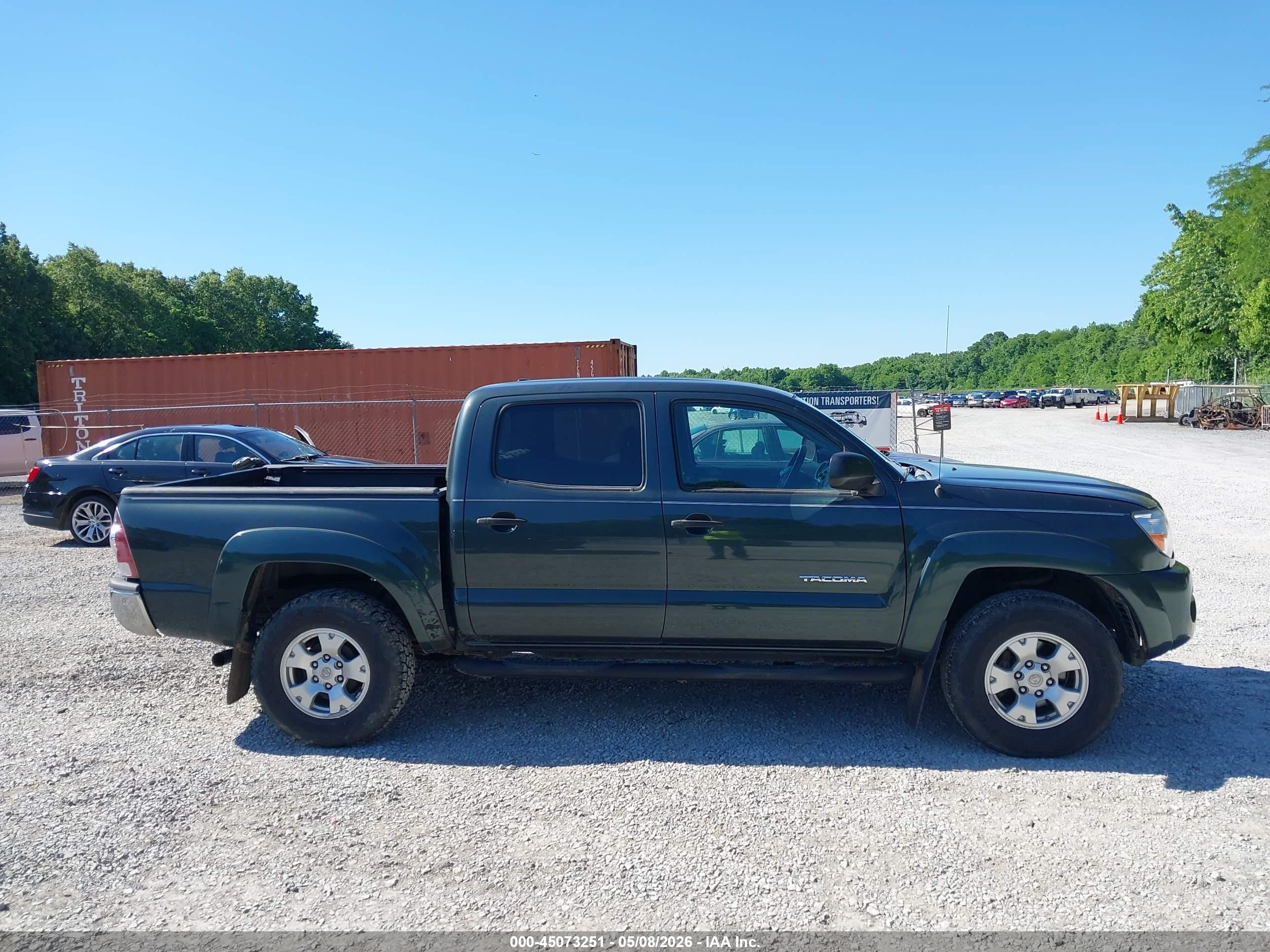 2010 Toyota Tacoma Prerunner V6 Green vin: 3TMJU4GN7AM109295