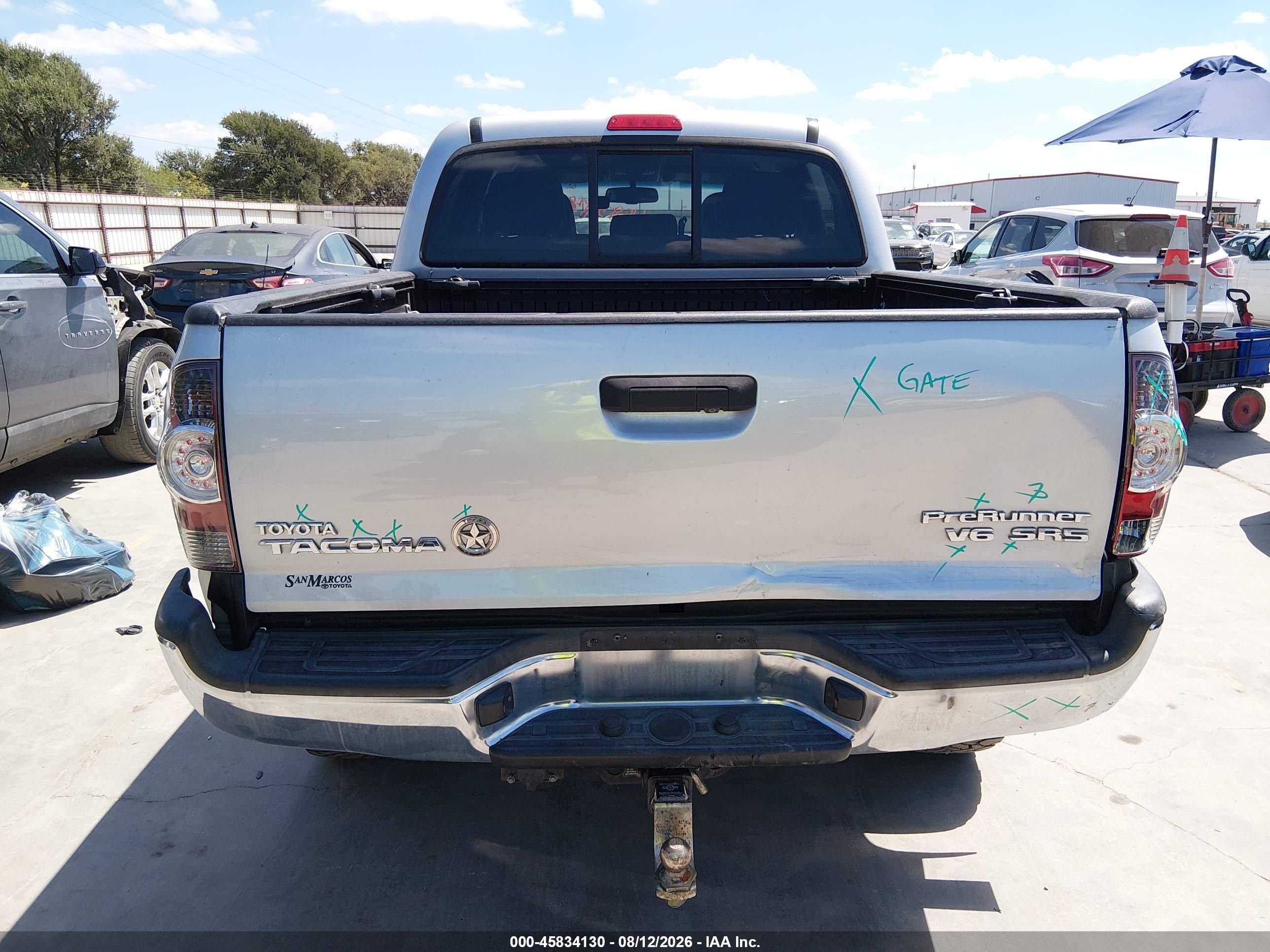 2013 Toyota Tacoma Prerunner V6 Gray vin: 3TMJU4GN7DM154158