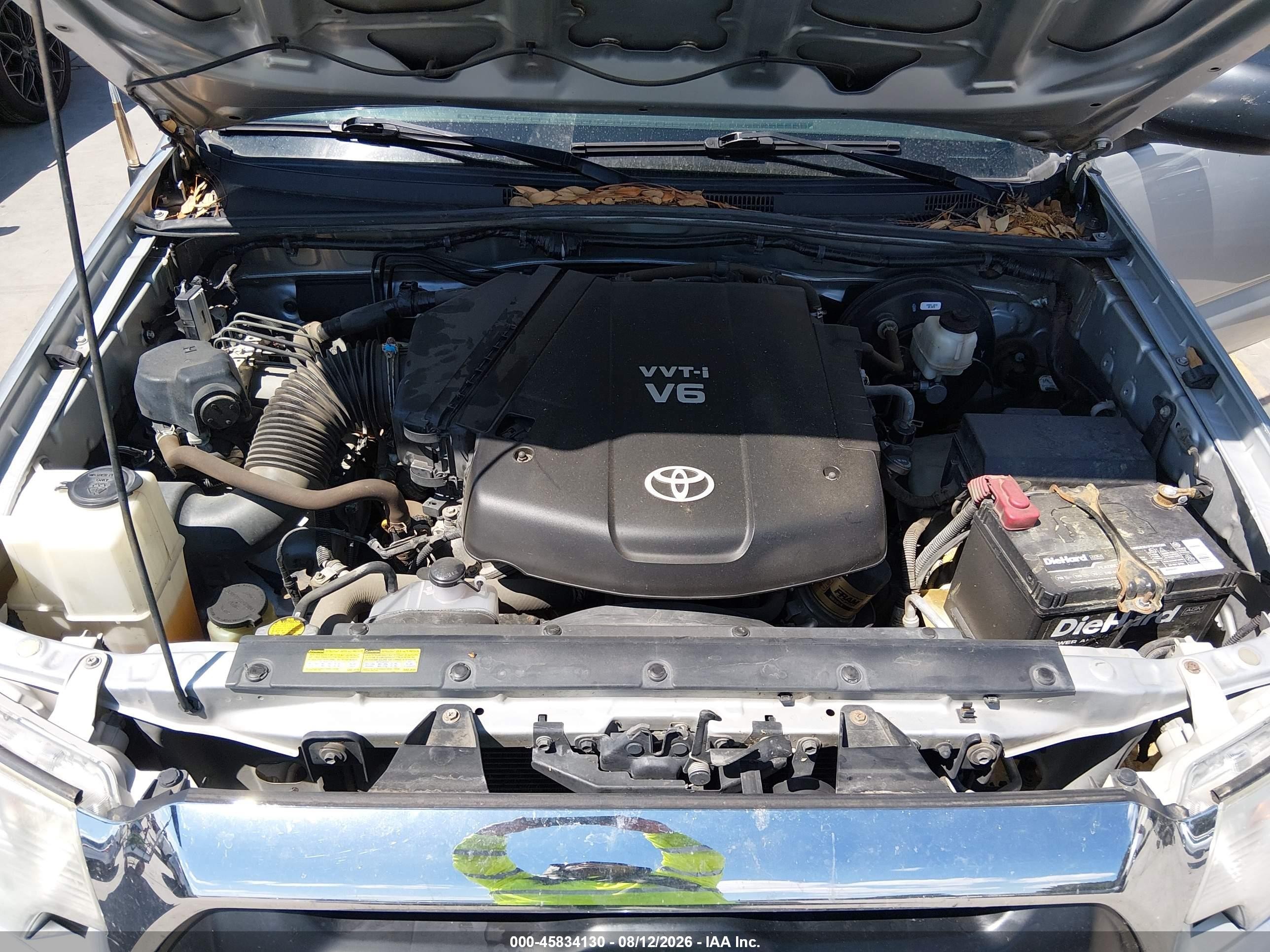 2013 Toyota Tacoma Prerunner V6 Gray vin: 3TMJU4GN7DM154158