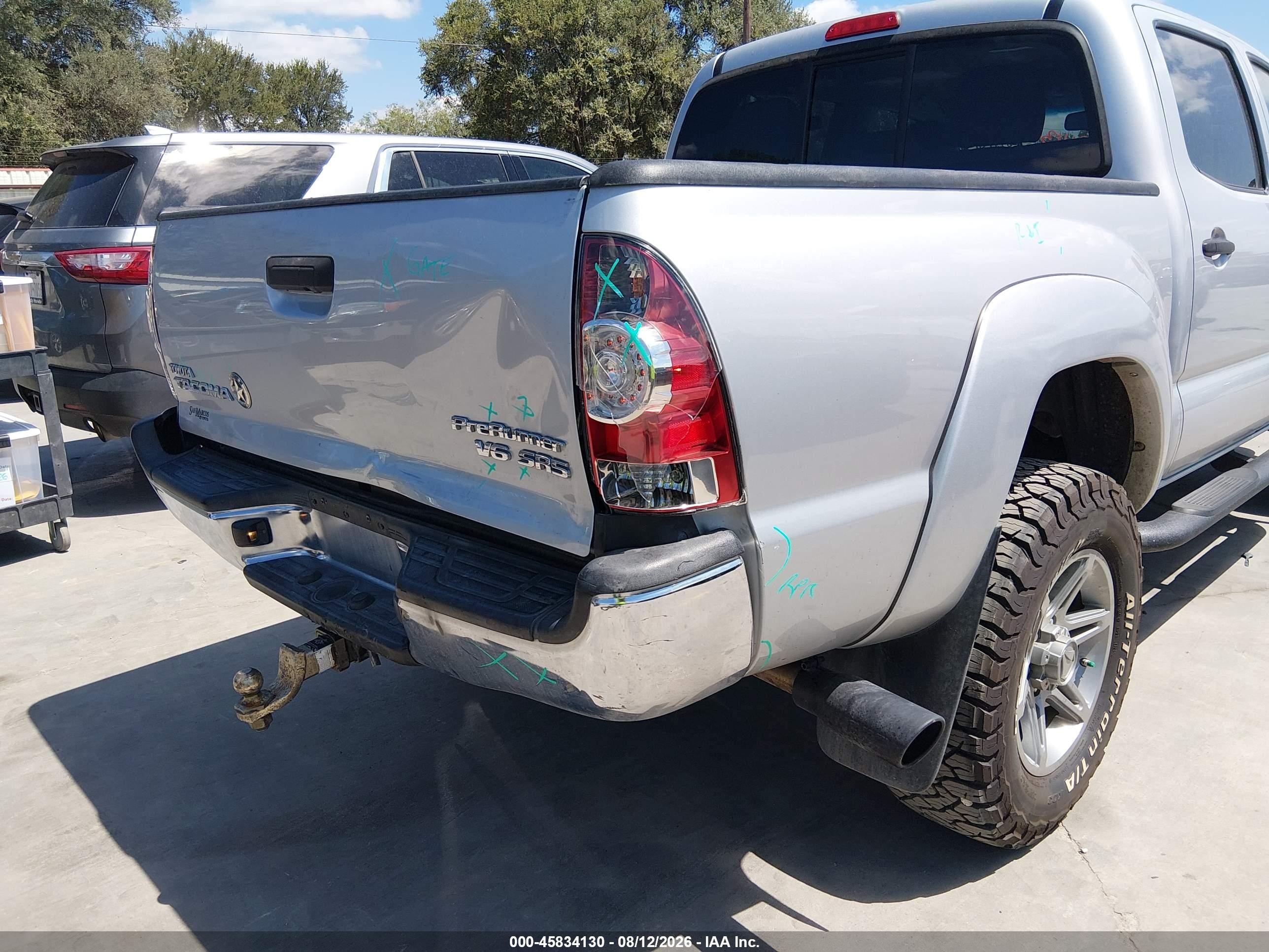2013 Toyota Tacoma Prerunner V6 Gray vin: 3TMJU4GN7DM154158