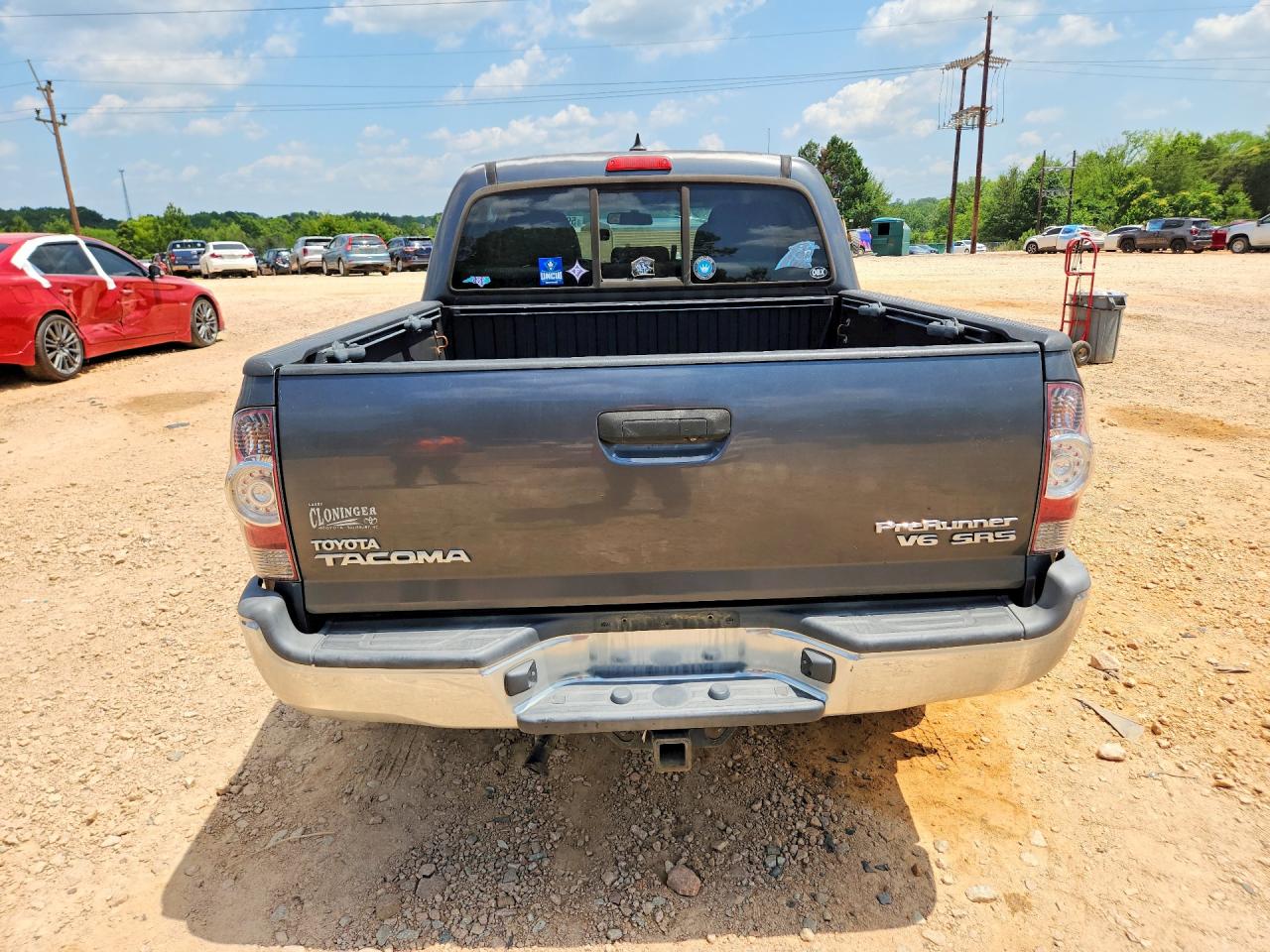 2015 Toyota Tacoma Double Cab Prerunner Gray vin: 3TMJU4GN7FM175384