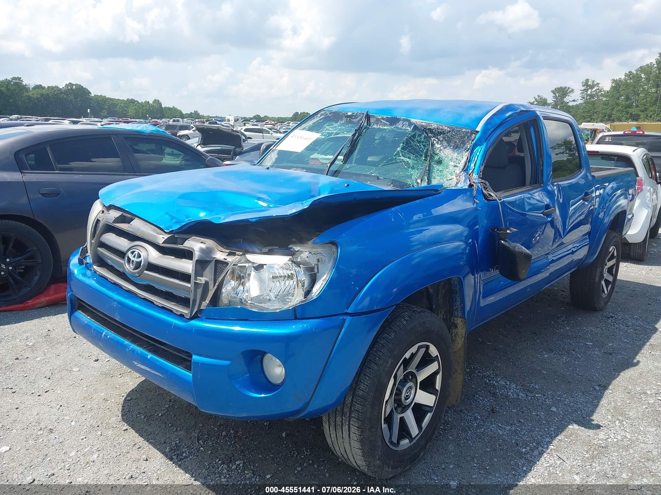 2010 Toyota Tacoma Prerunner V6 Blue vin: 3TMJU4GN8AM094399