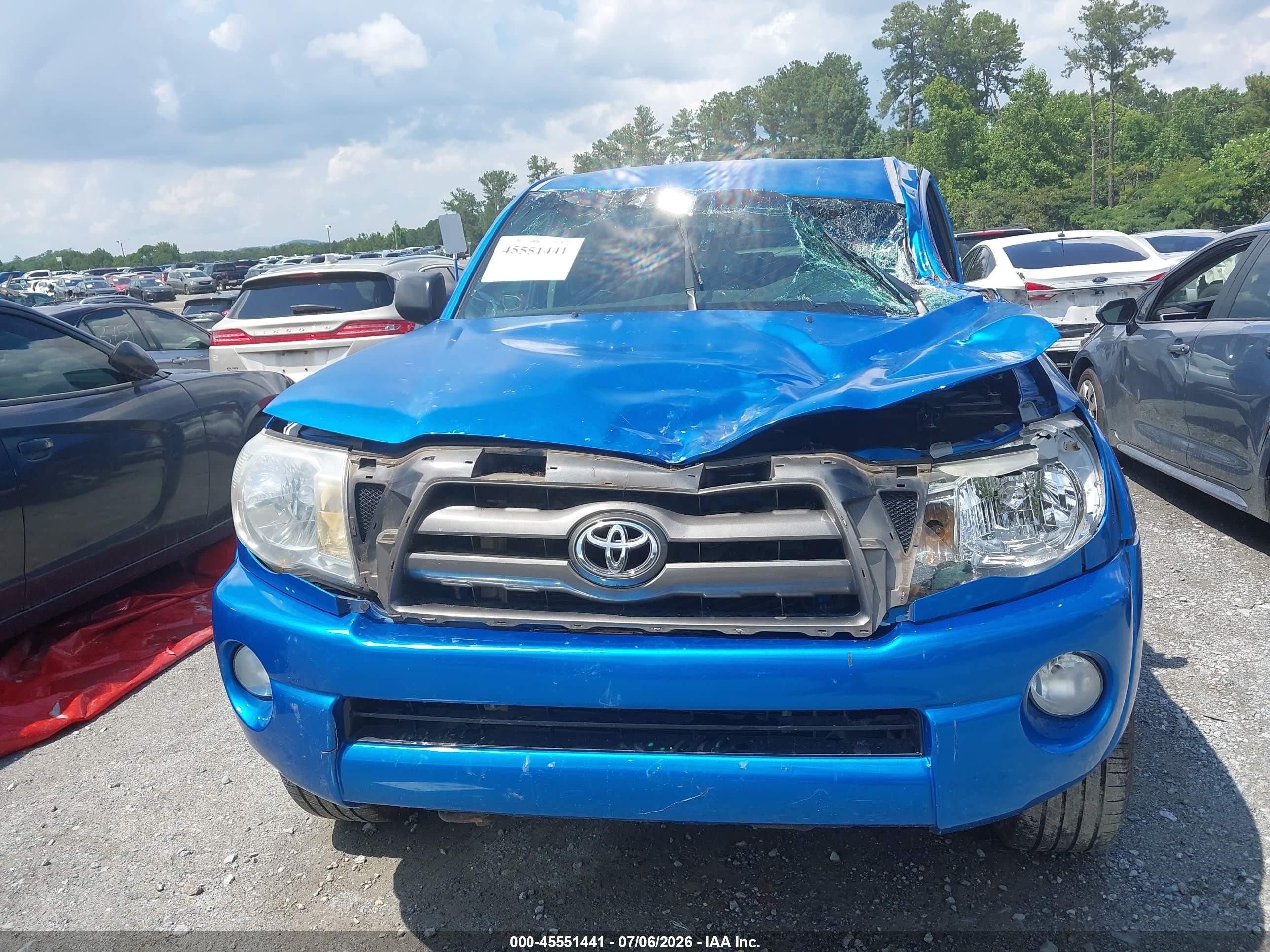 2010 Toyota Tacoma Prerunner V6 Blue vin: 3TMJU4GN8AM094399