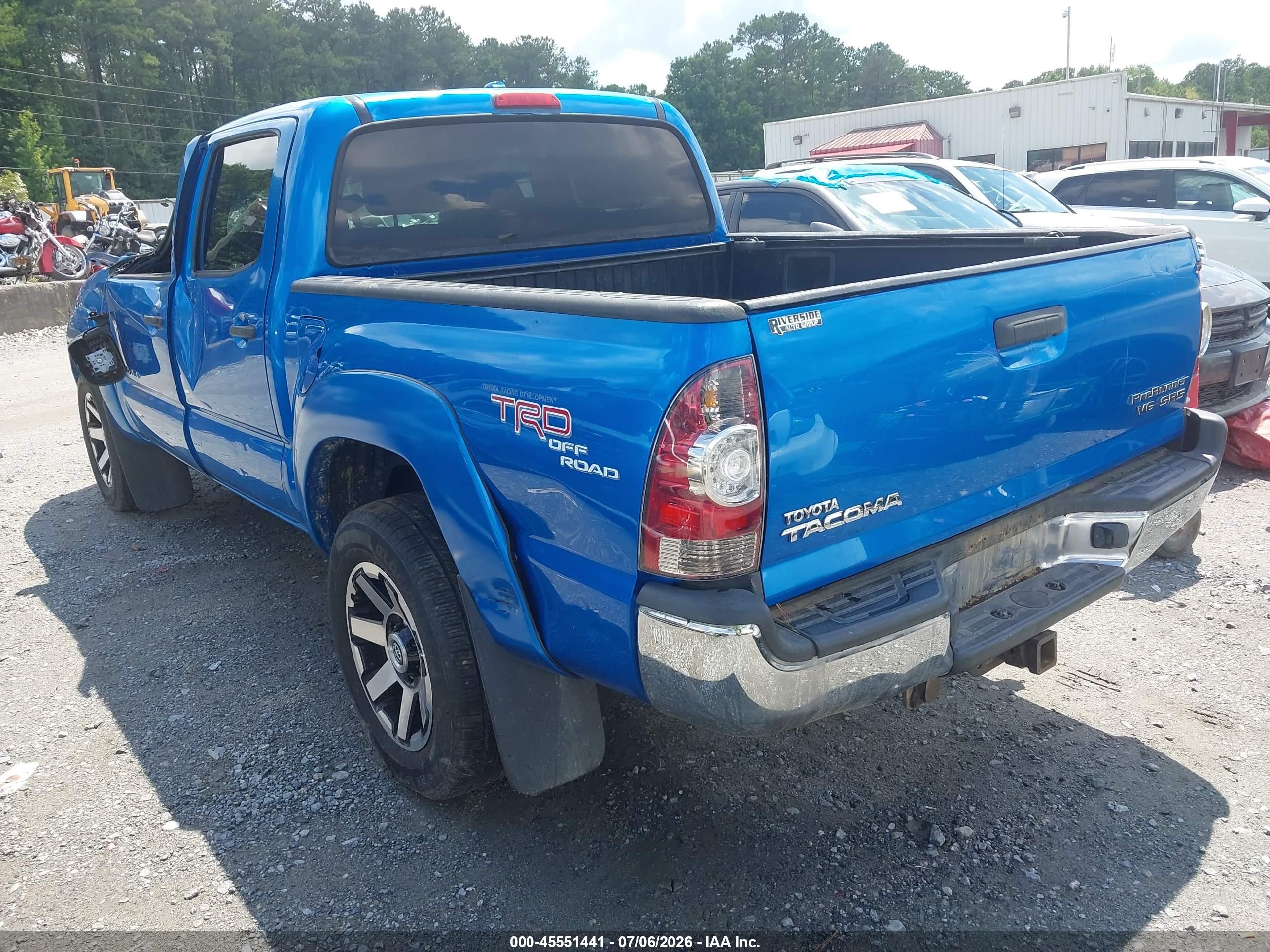 2010 Toyota Tacoma Prerunner V6 Blue vin: 3TMJU4GN8AM094399