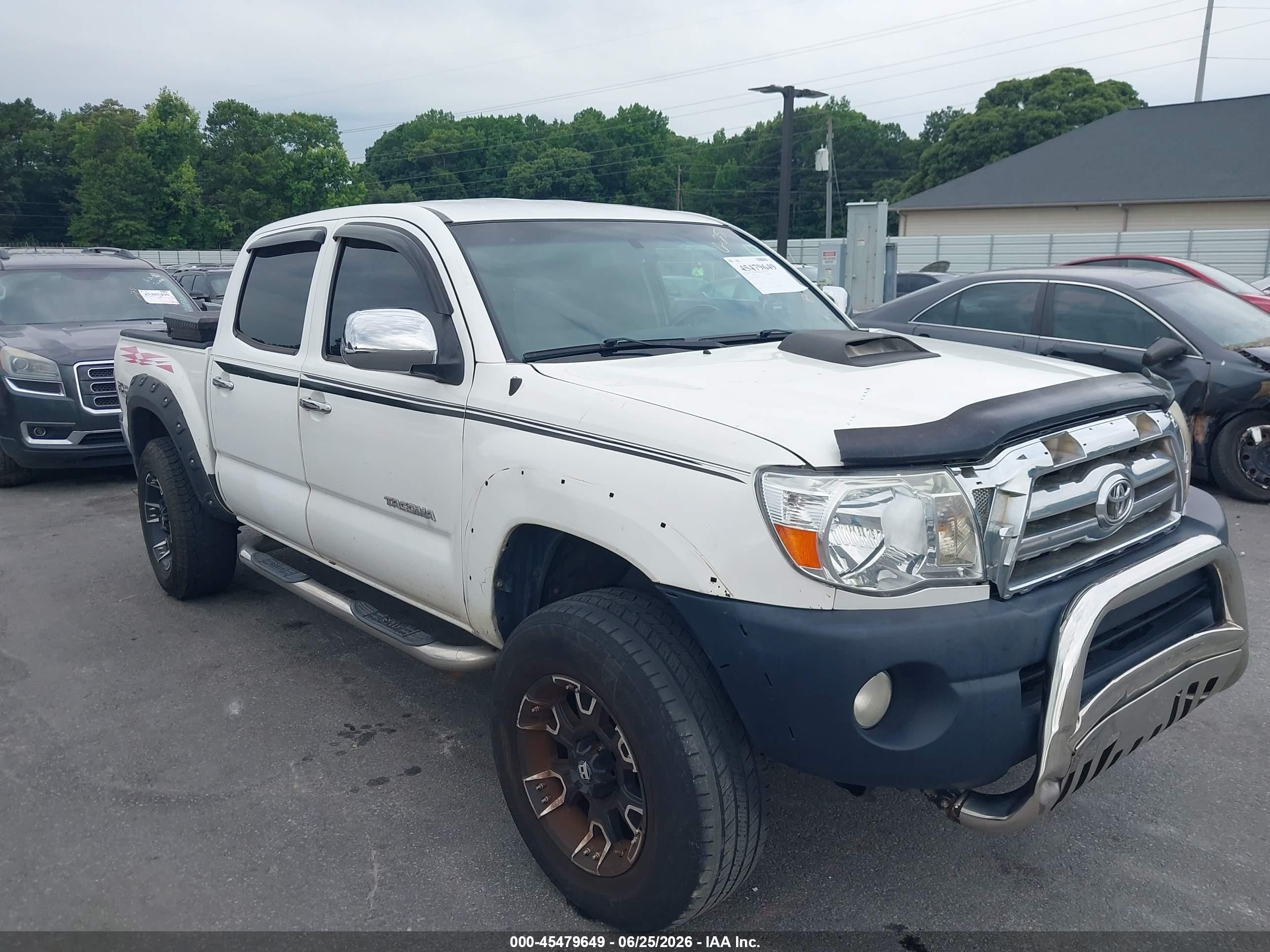 2010 Toyota Tacoma Prerunner V6 White vin: 3TMJU4GN8AM106762