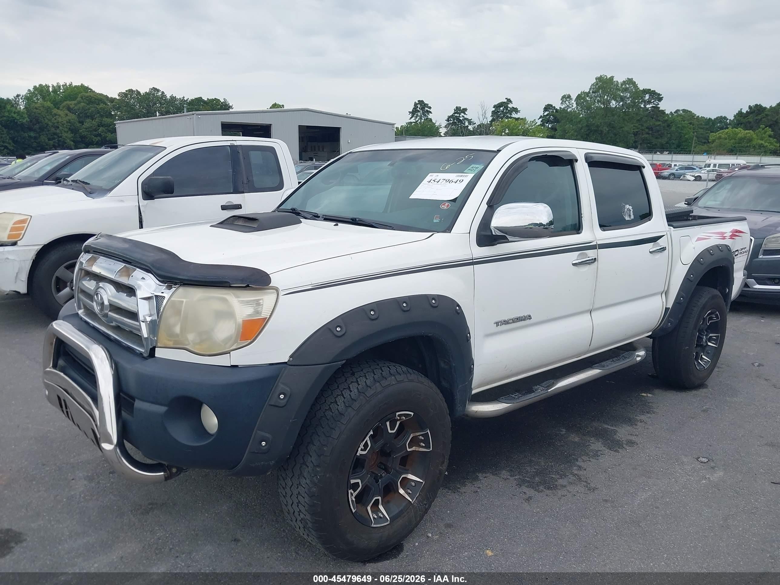 2010 Toyota Tacoma Prerunner V6 White vin: 3TMJU4GN8AM106762