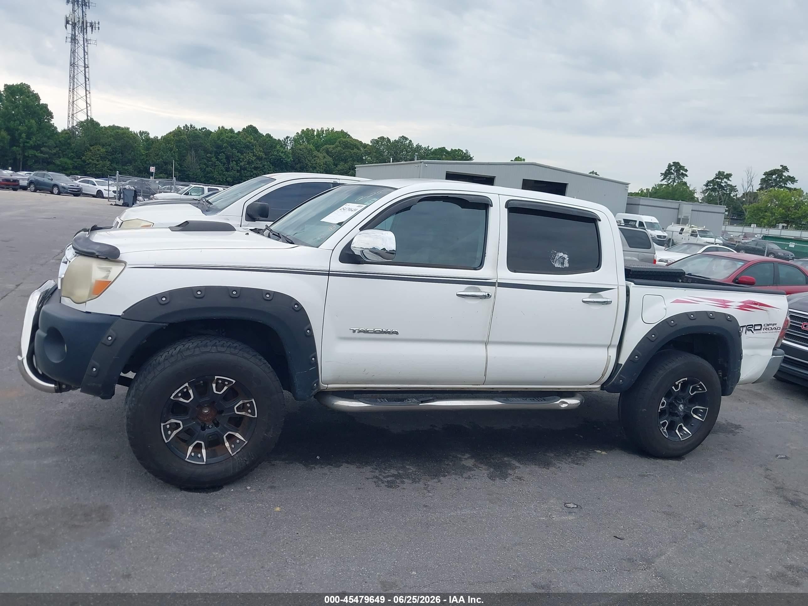 2010 Toyota Tacoma Prerunner V6 White vin: 3TMJU4GN8AM106762