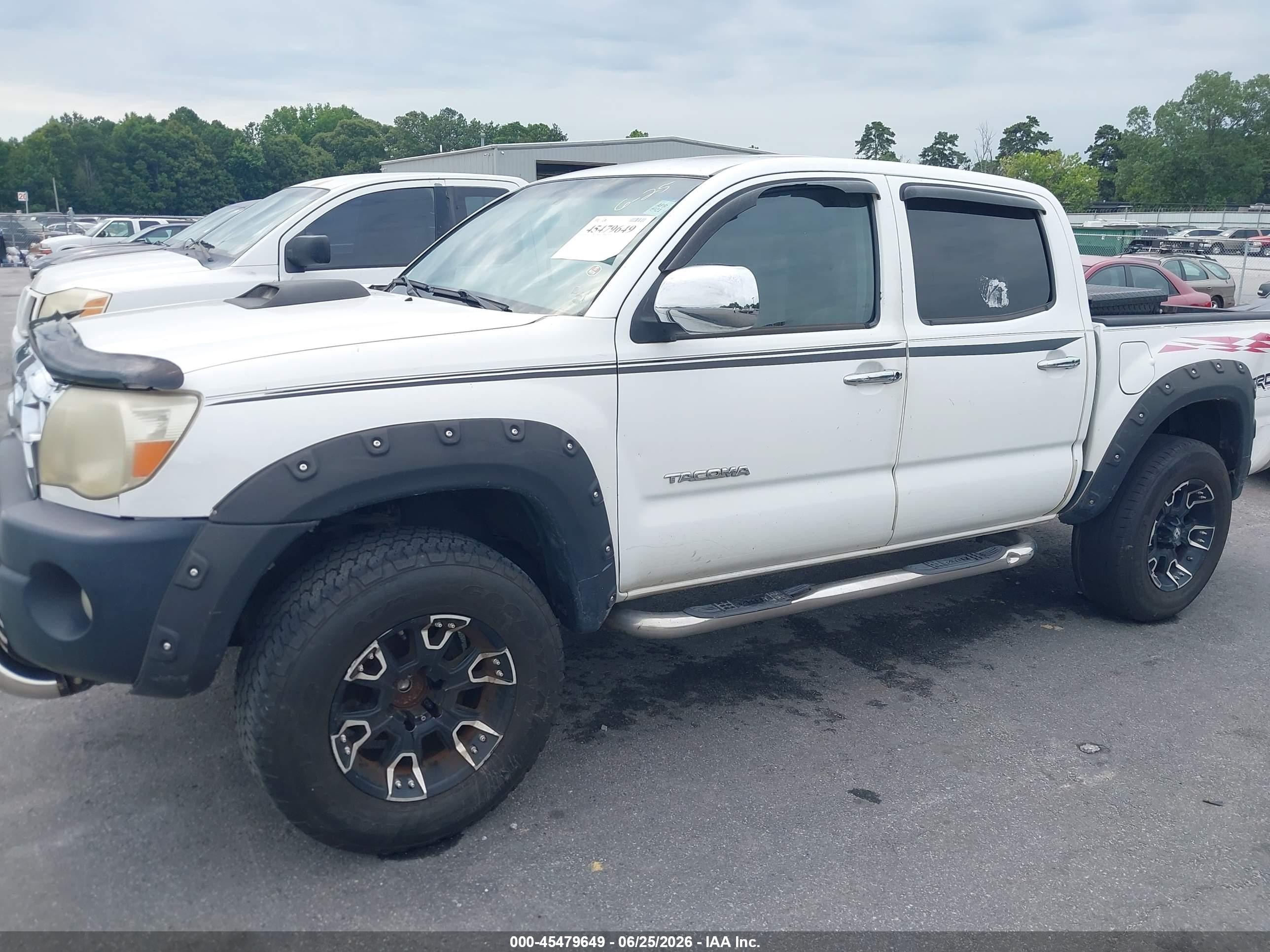 2010 Toyota Tacoma Prerunner V6 White vin: 3TMJU4GN8AM106762