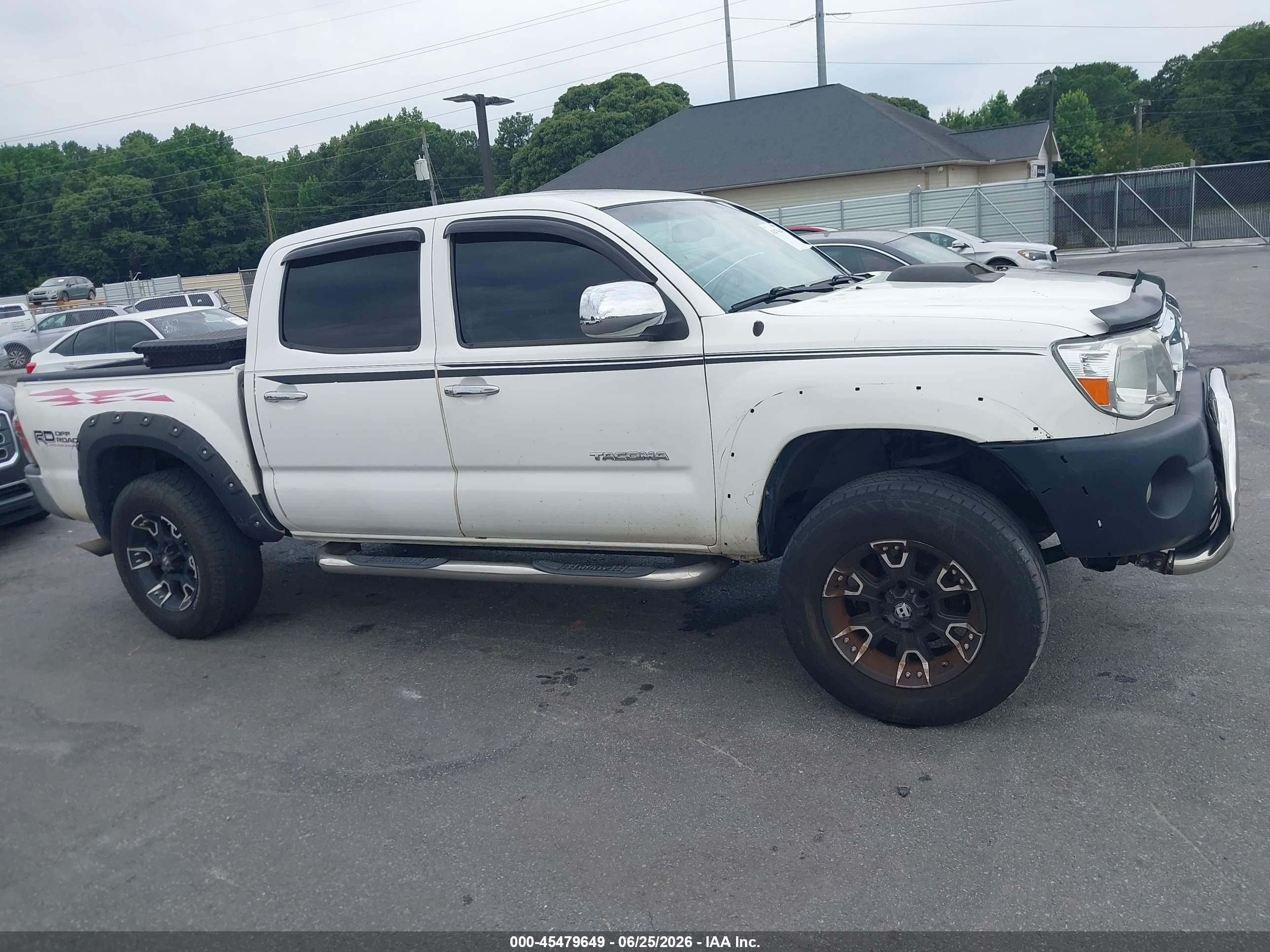 2010 Toyota Tacoma Prerunner V6 White vin: 3TMJU4GN8AM106762