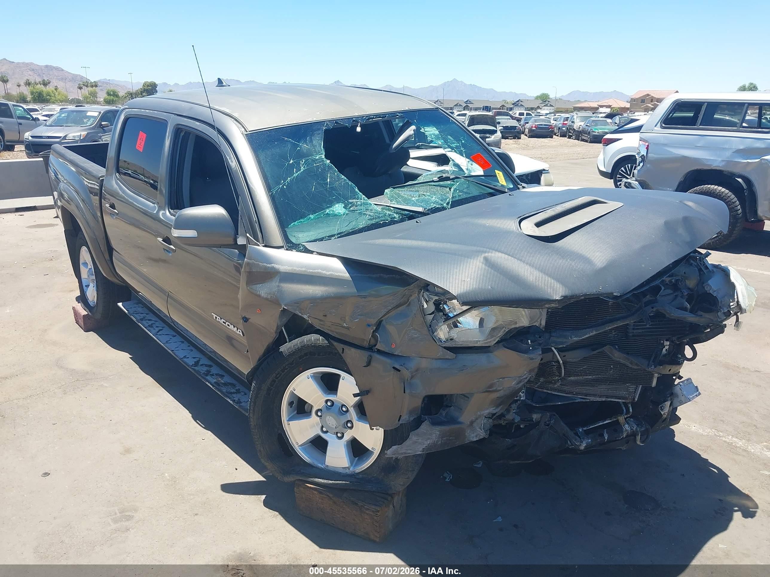 2012 Toyota Tacoma Prerunner V6 Gray vin: 3TMJU4GN8CM132572