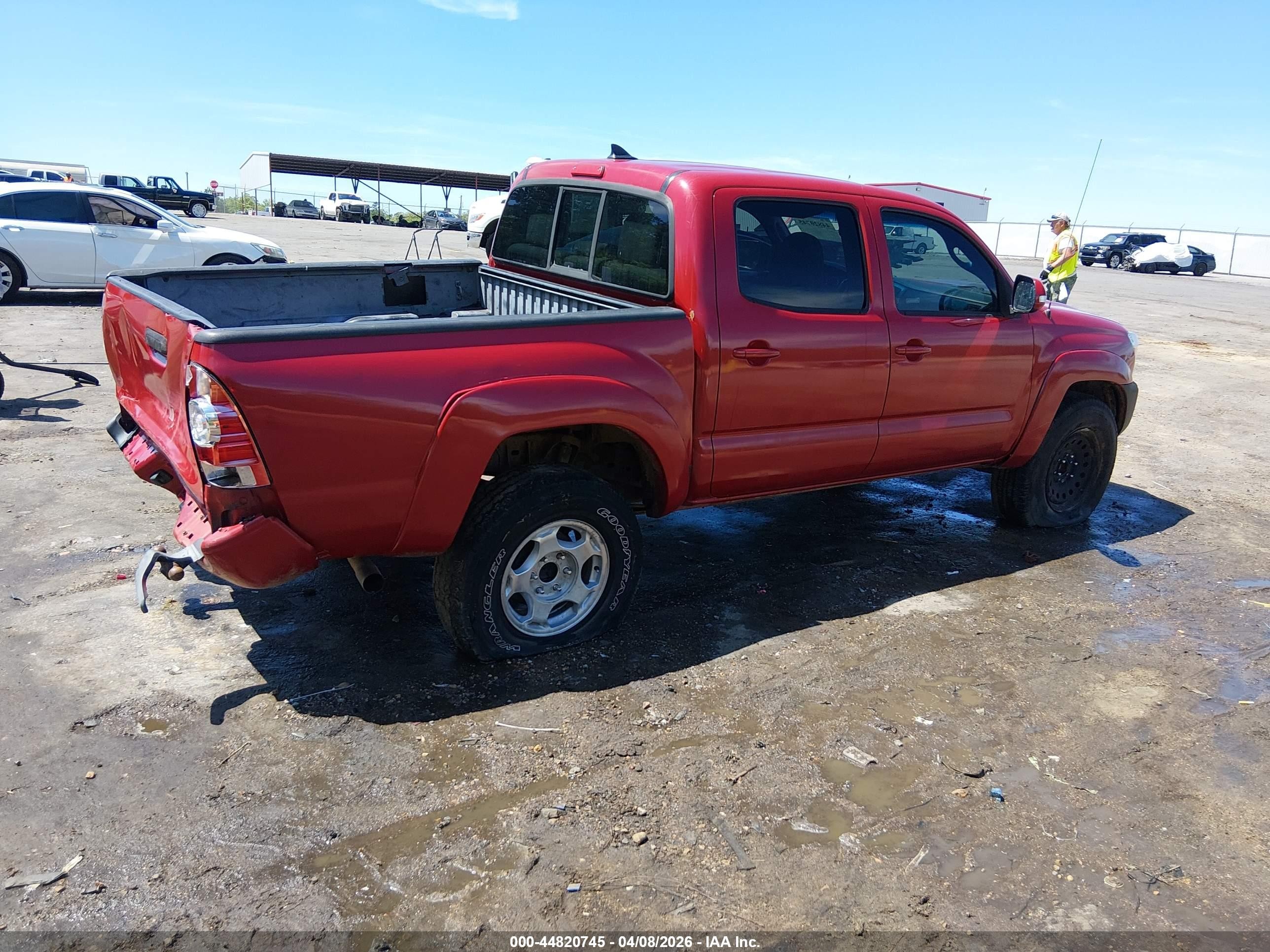 2012 Toyota Tacoma Prerunner V6 Red vin: 3TMJU4GN8CM136623