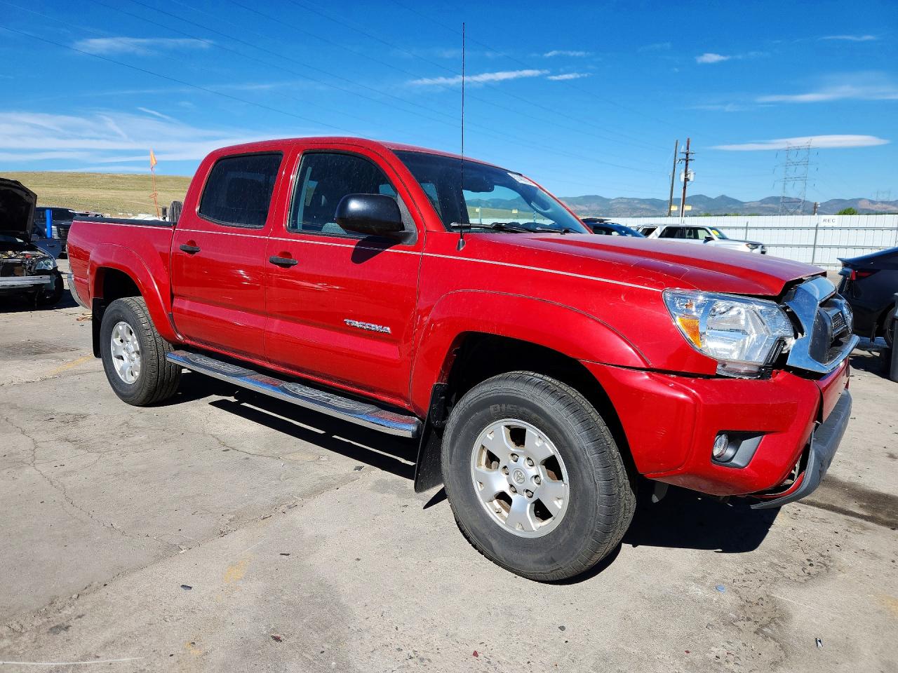 2013 Toyota Tacoma Double Cab Prerunner Red vin: 3TMJU4GN8DM145484