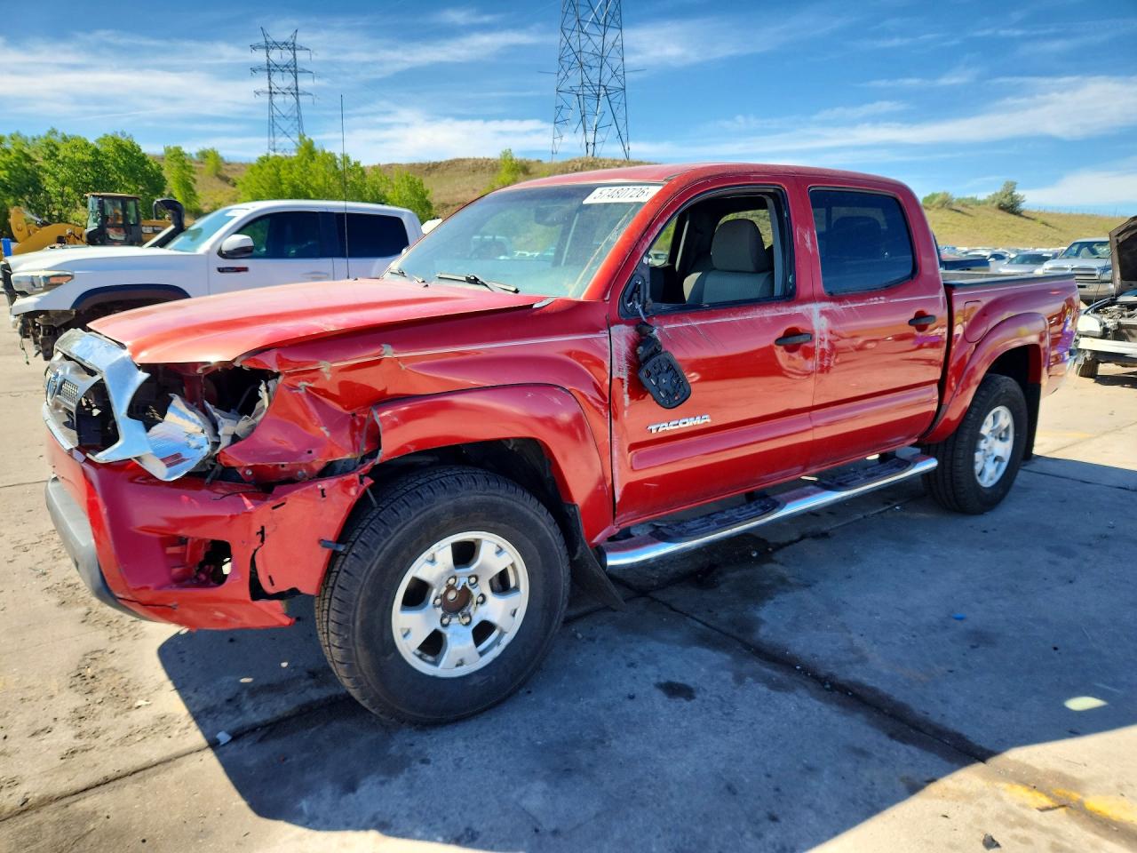 2013 Toyota Tacoma Double Cab Prerunner Red vin: 3TMJU4GN8DM145484