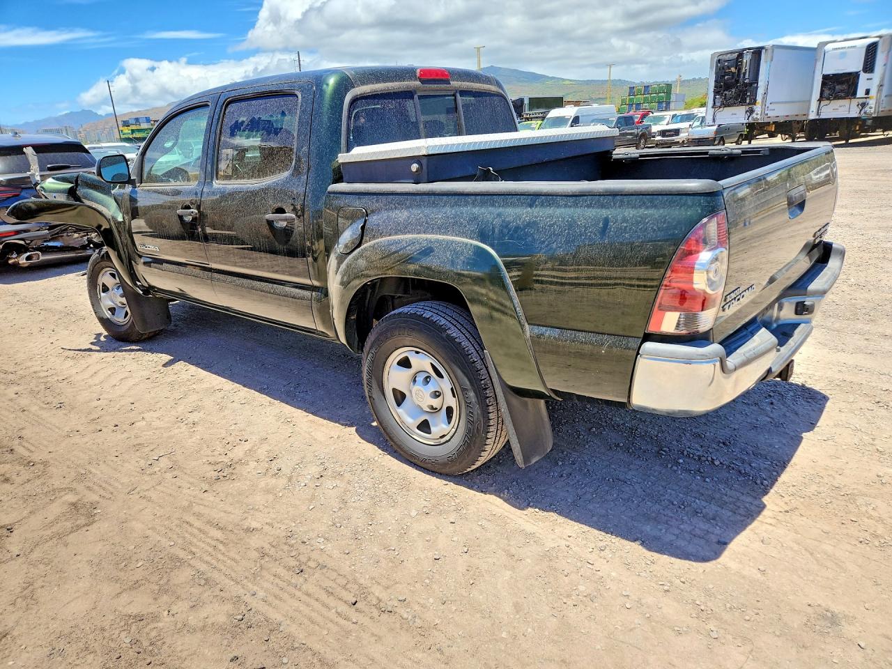 2013 Toyota Tacoma Double Cab Prerunner Green vin: 3TMJU4GN8DM155495