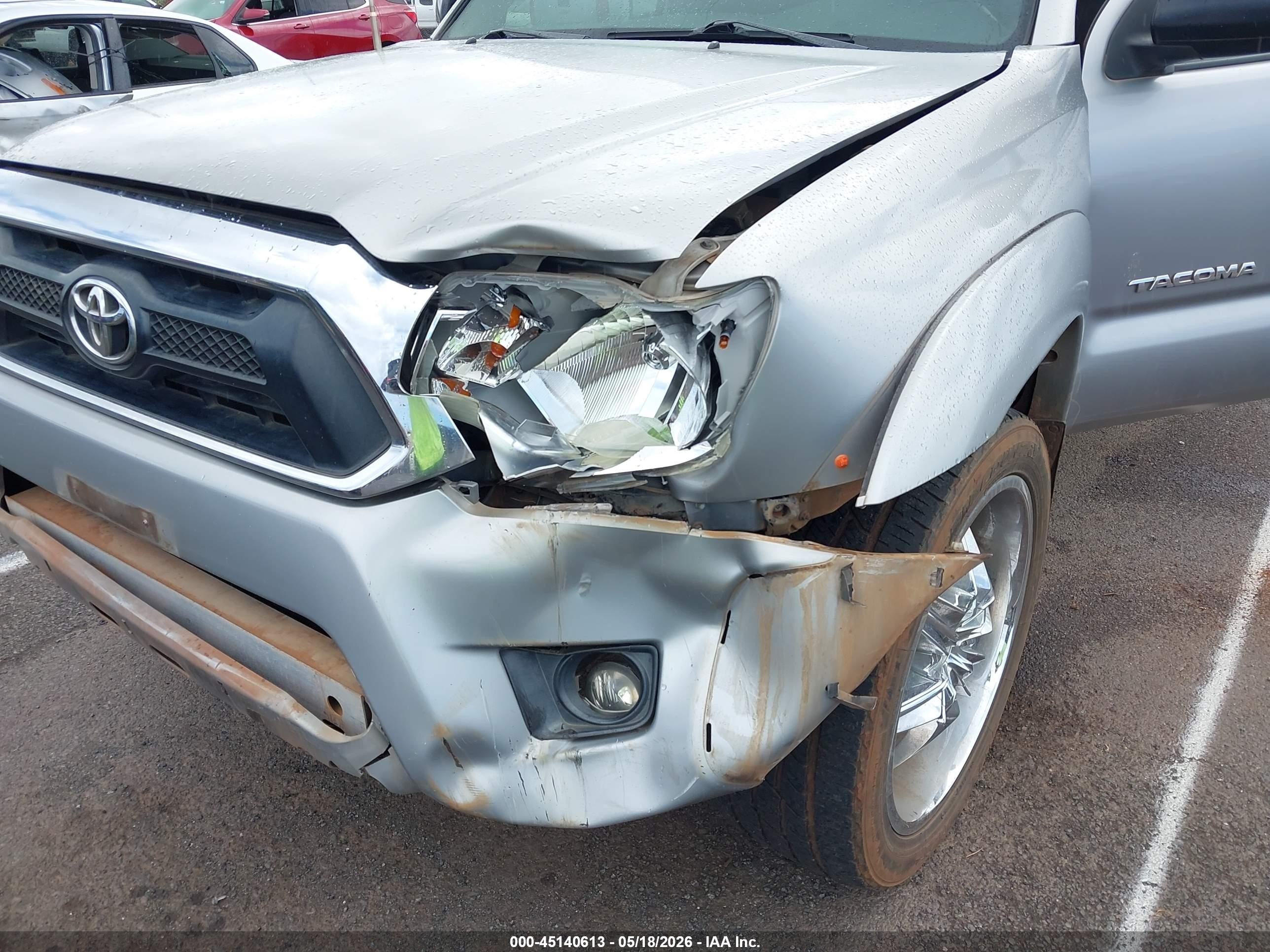 2015 Toyota Tacoma Prerunner V6 Gray vin: 3TMJU4GN8FM186989