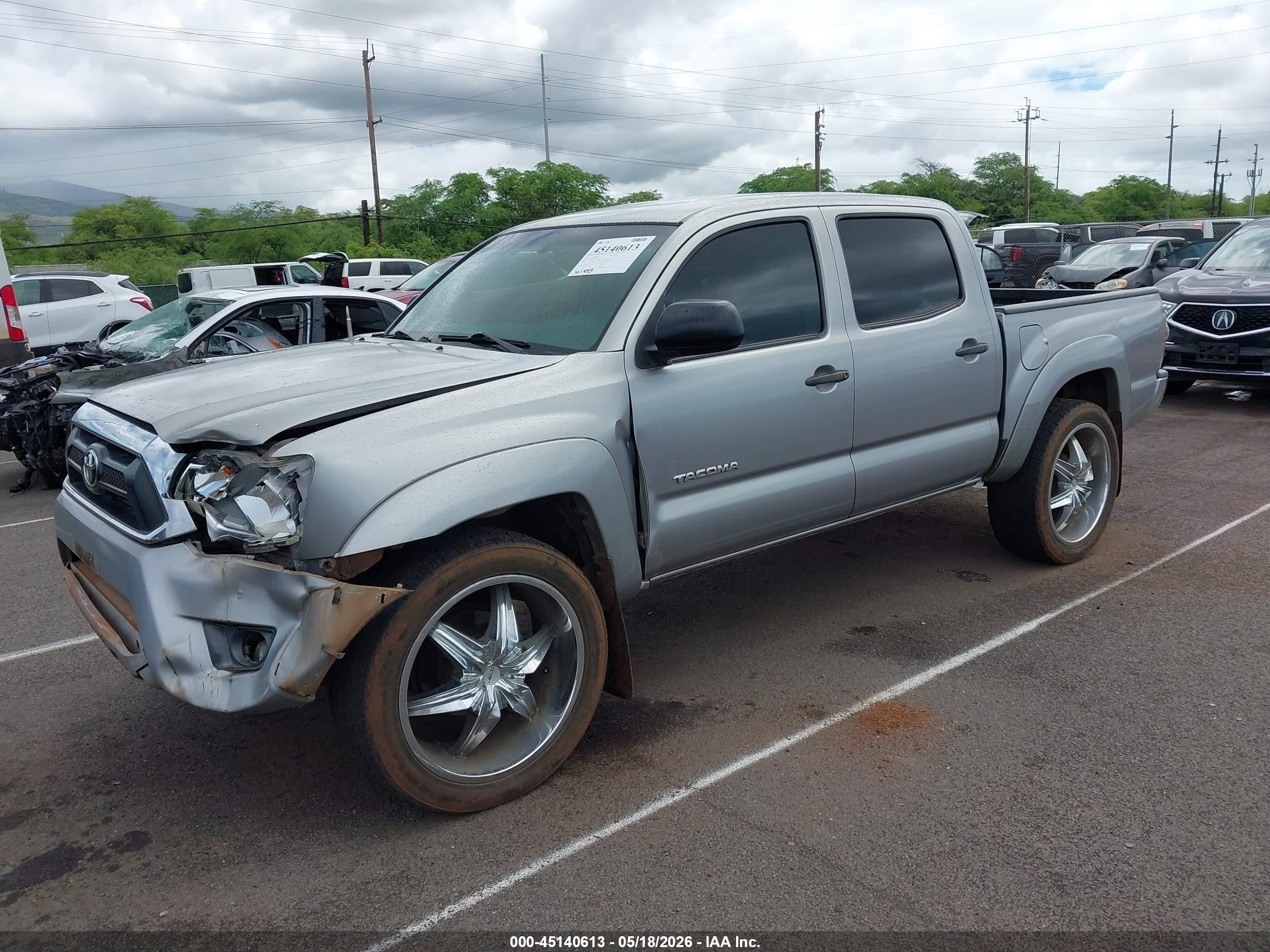 2015 Toyota Tacoma Prerunner V6 Gray vin: 3TMJU4GN8FM186989