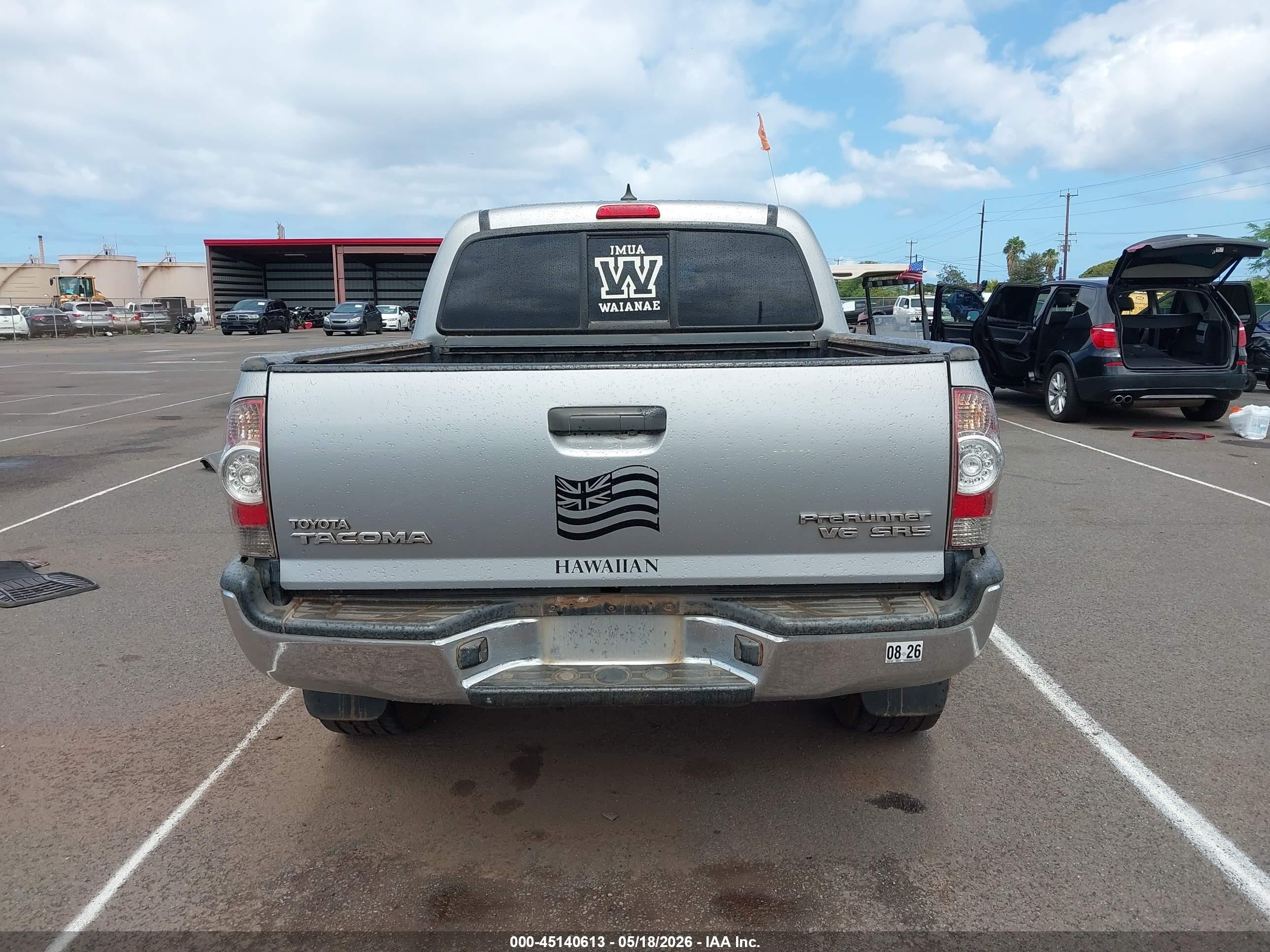 2015 Toyota Tacoma Prerunner V6 Gray vin: 3TMJU4GN8FM186989