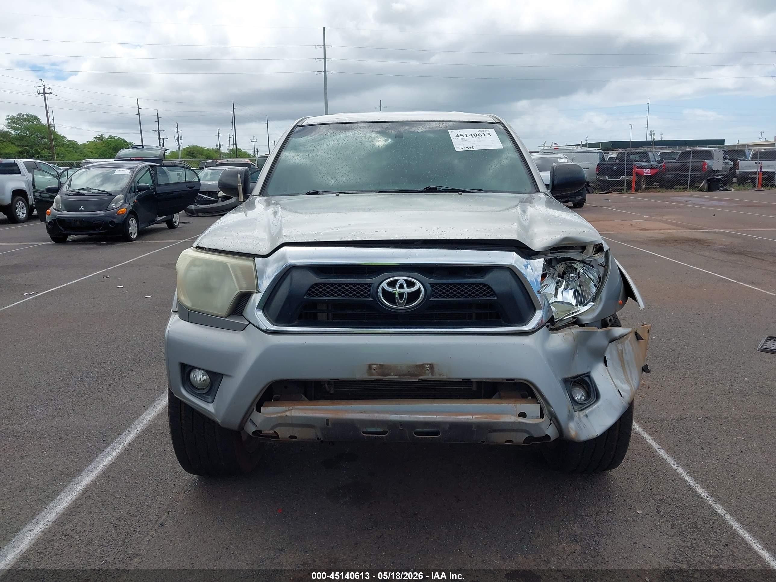 2015 Toyota Tacoma Prerunner V6 Gray vin: 3TMJU4GN8FM186989