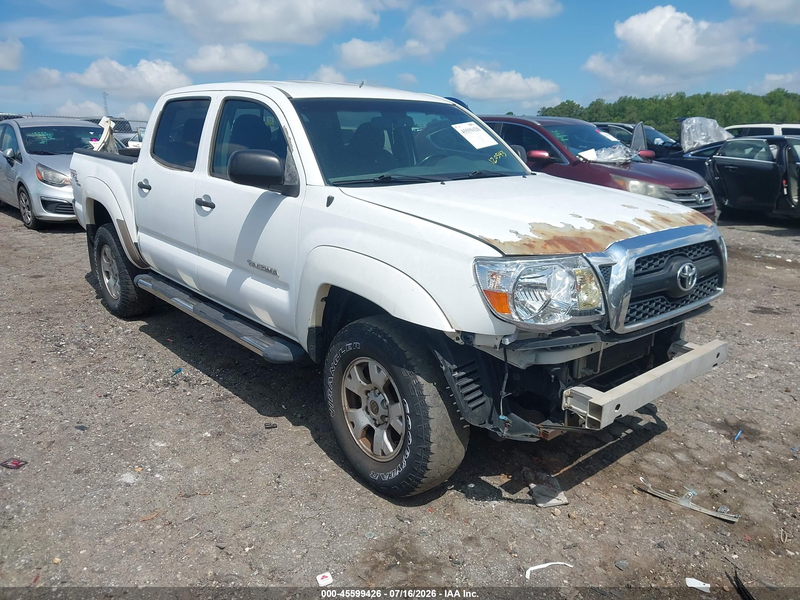 2011 Toyota Tacoma Prerunner V6 White vin: 3TMJU4GN9BM120543