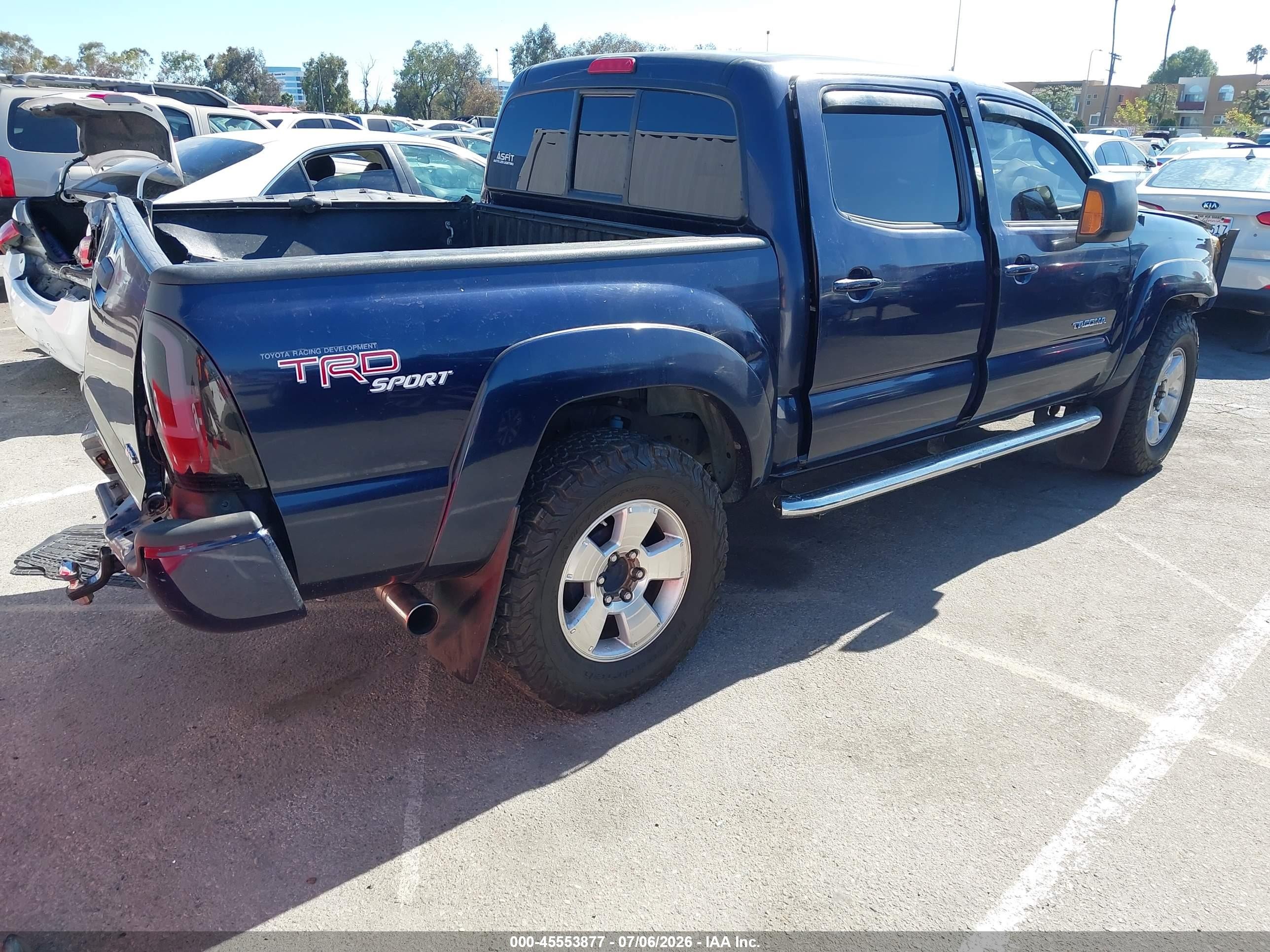 2013 Toyota Tacoma Prerunner V6 Blue vin: 3TMJU4GN9DM142349