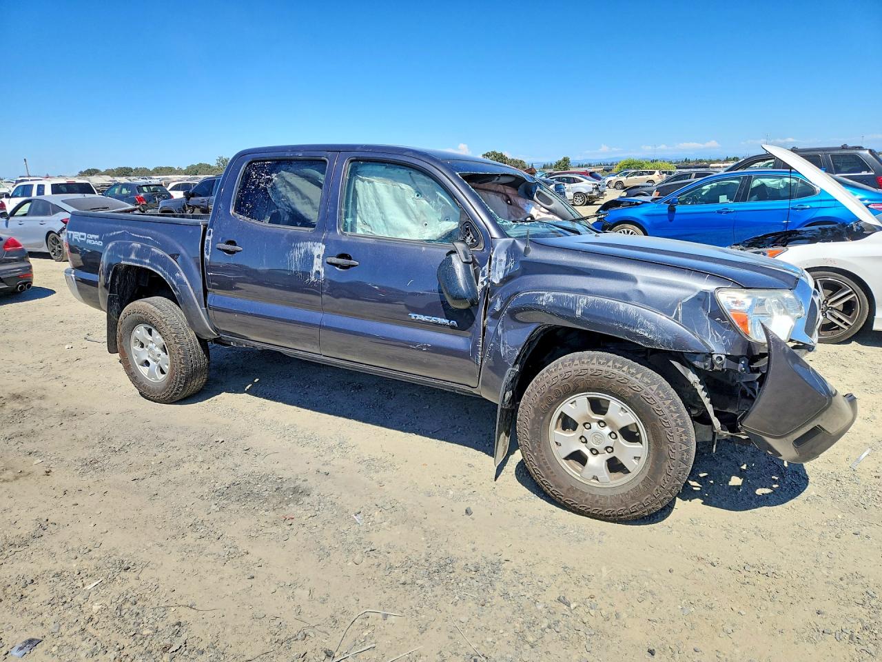2015 Toyota Tacoma Double Cab Prerunner Gray vin: 3TMJU4GN9FM175984