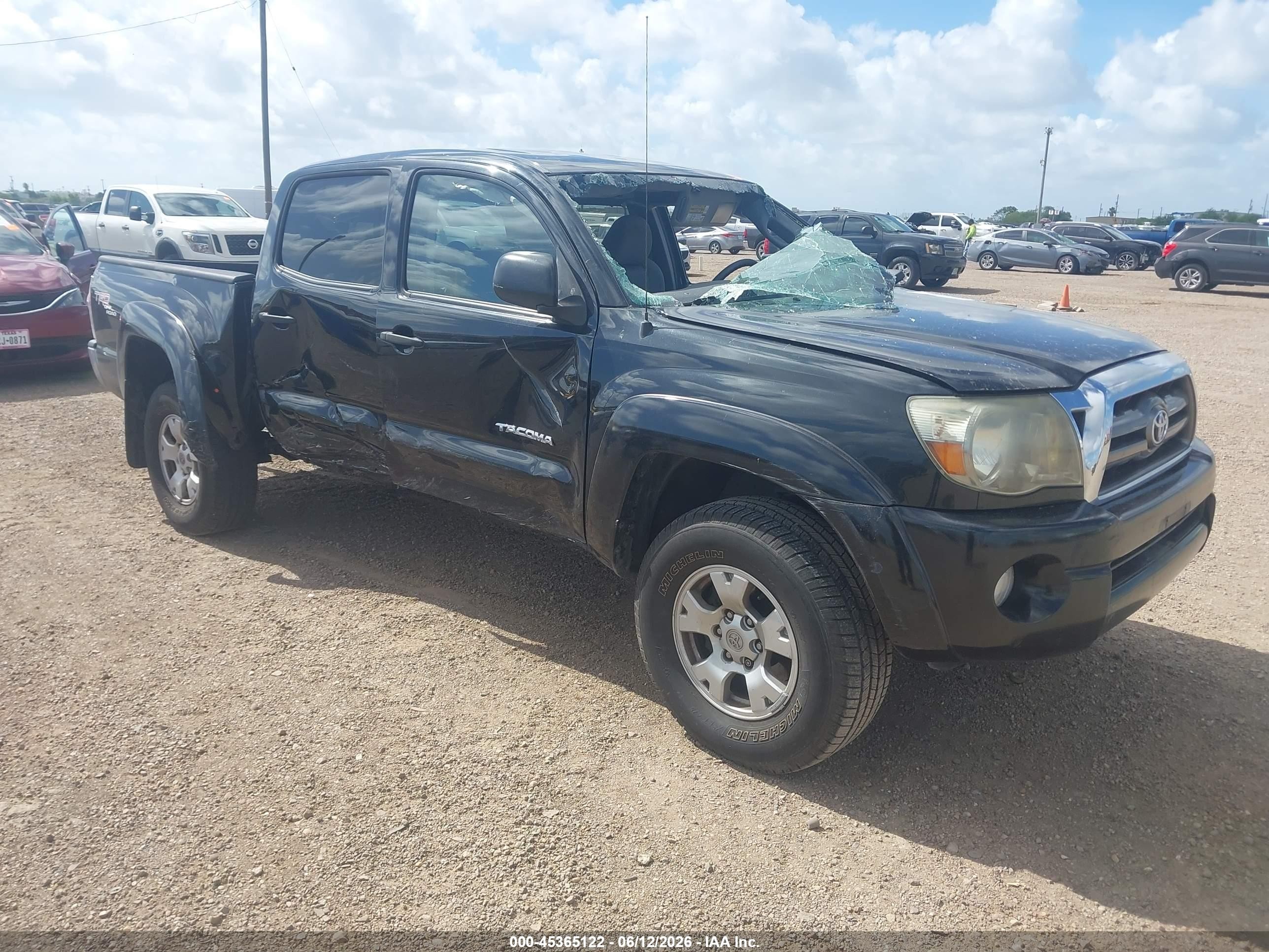 2010 Toyota Tacoma Prerunner V6 Black vin: 3TMJU4GNXAM097157