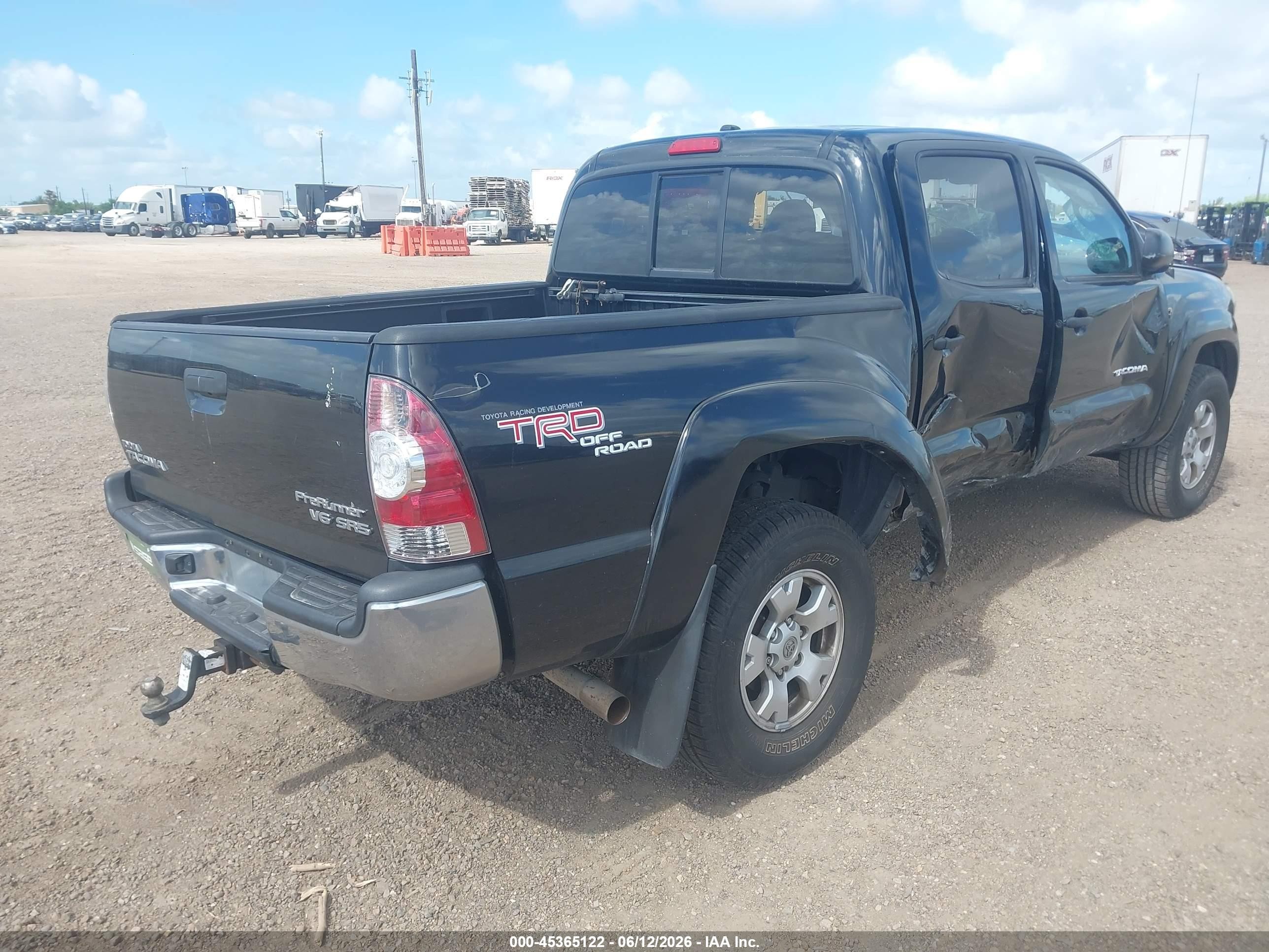 2010 Toyota Tacoma Prerunner V6 Black vin: 3TMJU4GNXAM097157