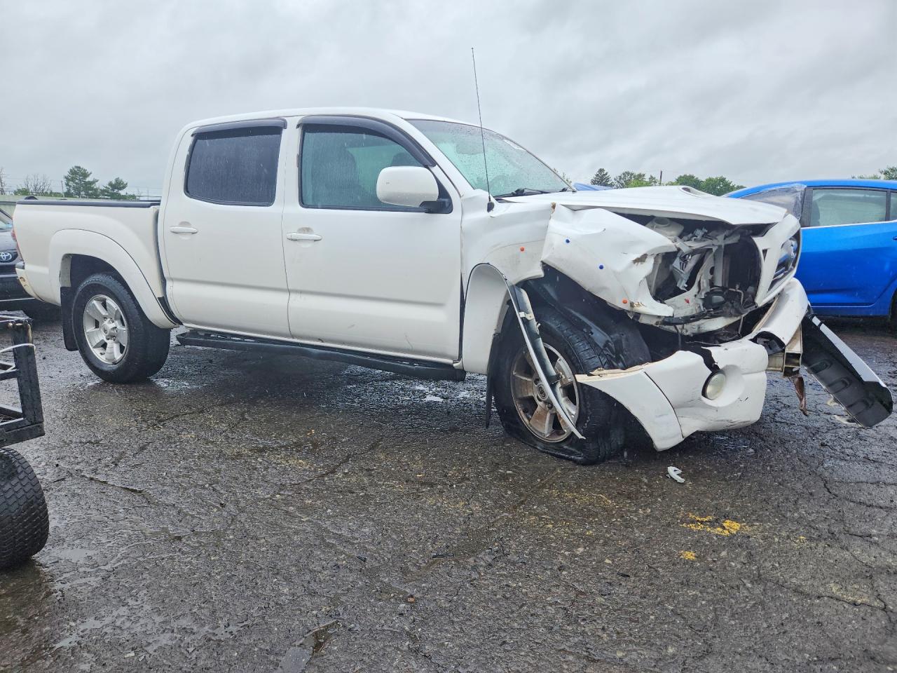 2010 Toyota Tacoma Double Cab Prerunner White vin: 3TMJU4GNXAM099717