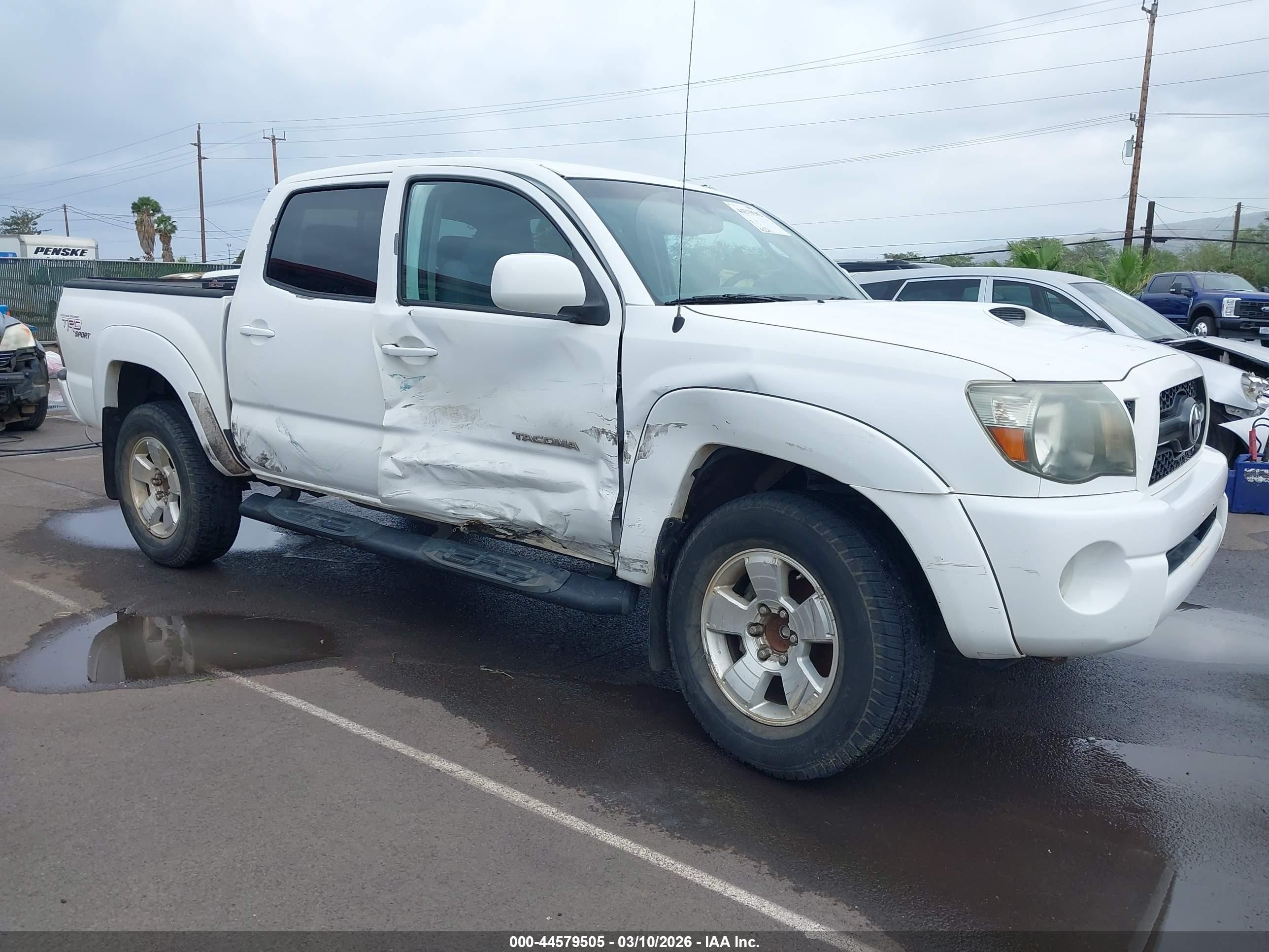 2011 Toyota Tacoma Prerunner V6 White vin: 3TMJU4GNXBM122141