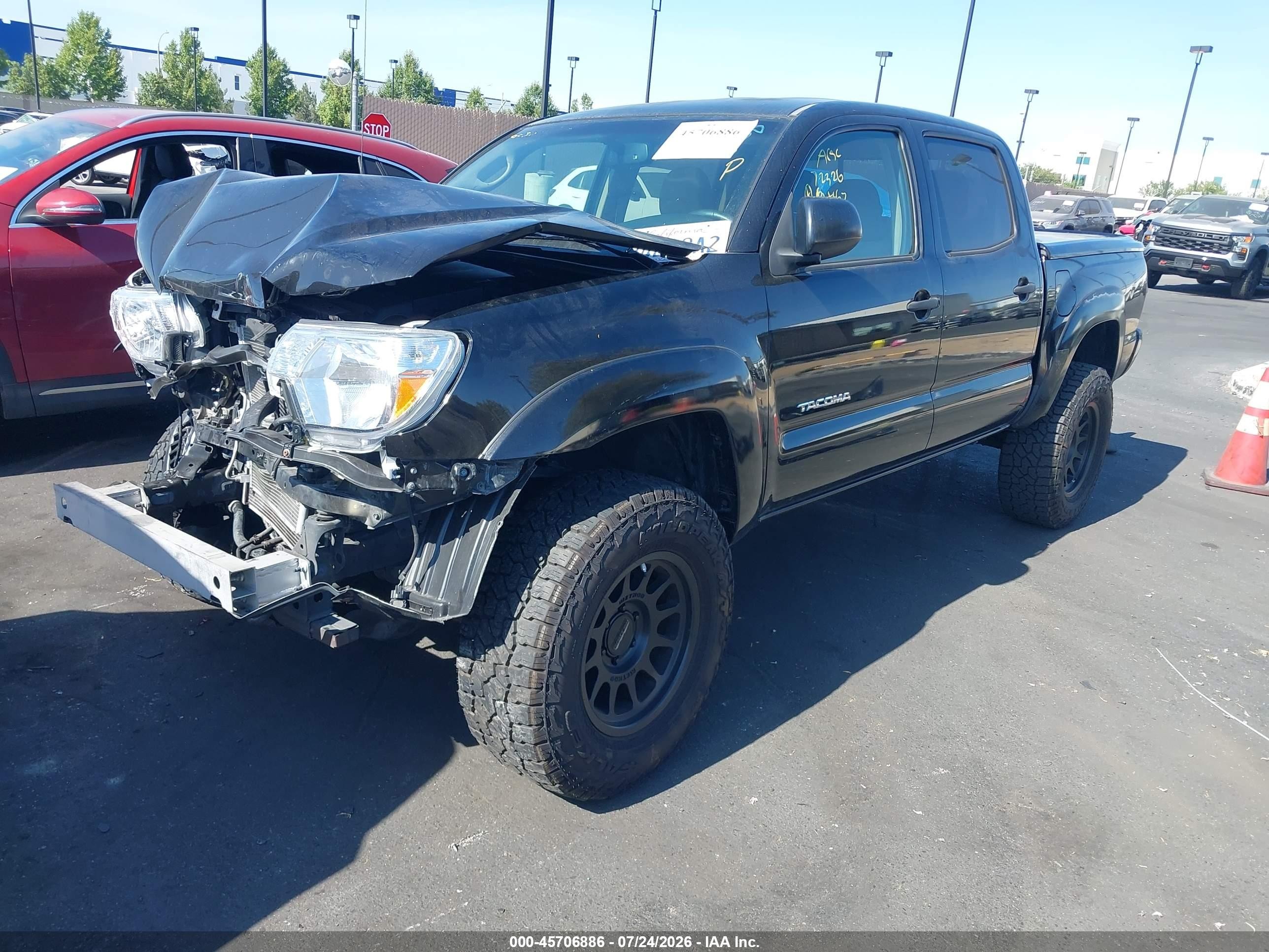 2012 Toyota Tacoma Prerunner V6 Black vin: 3TMJU4GNXCM136655