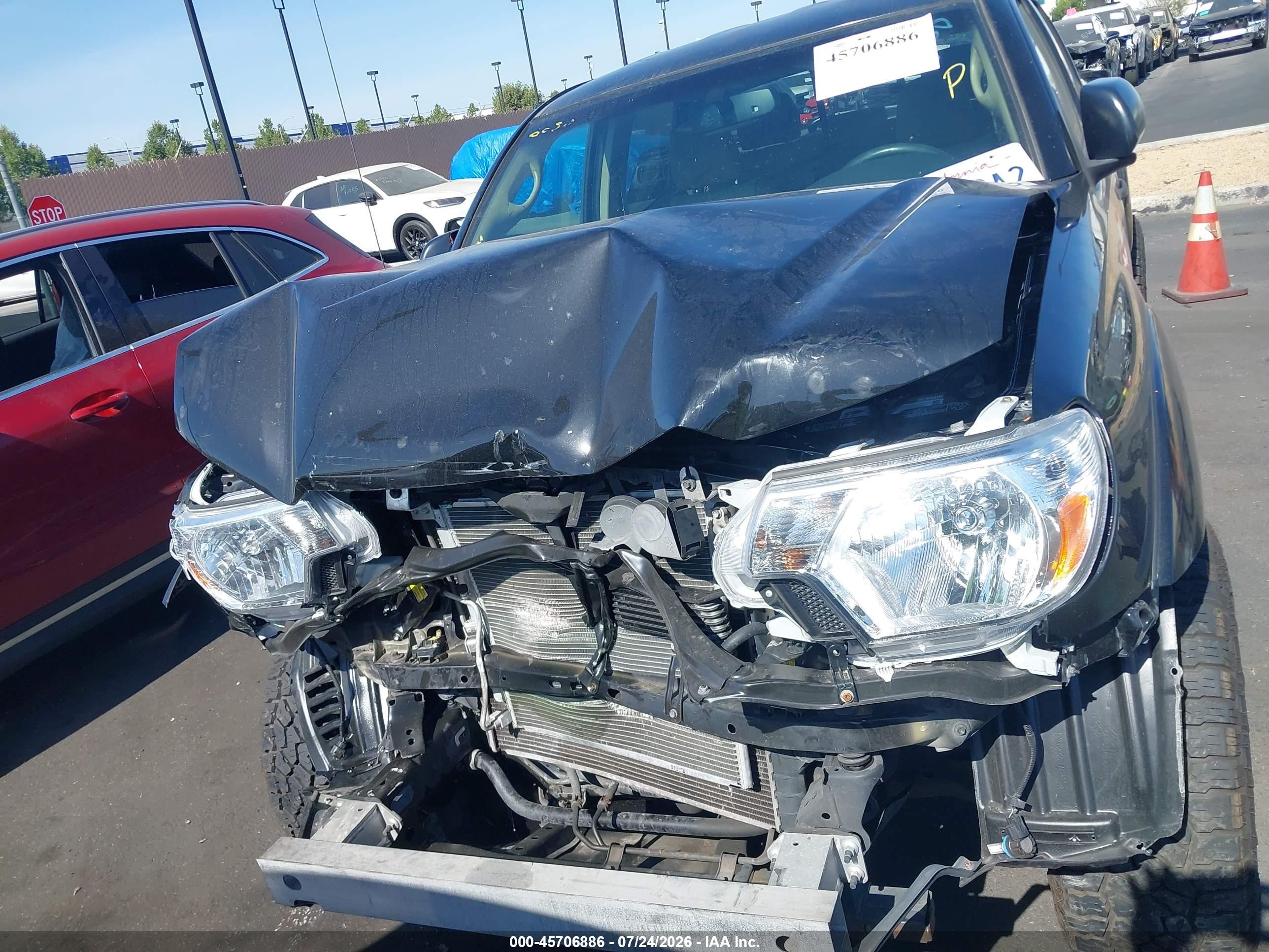 2012 Toyota Tacoma Prerunner V6 Black vin: 3TMJU4GNXCM136655