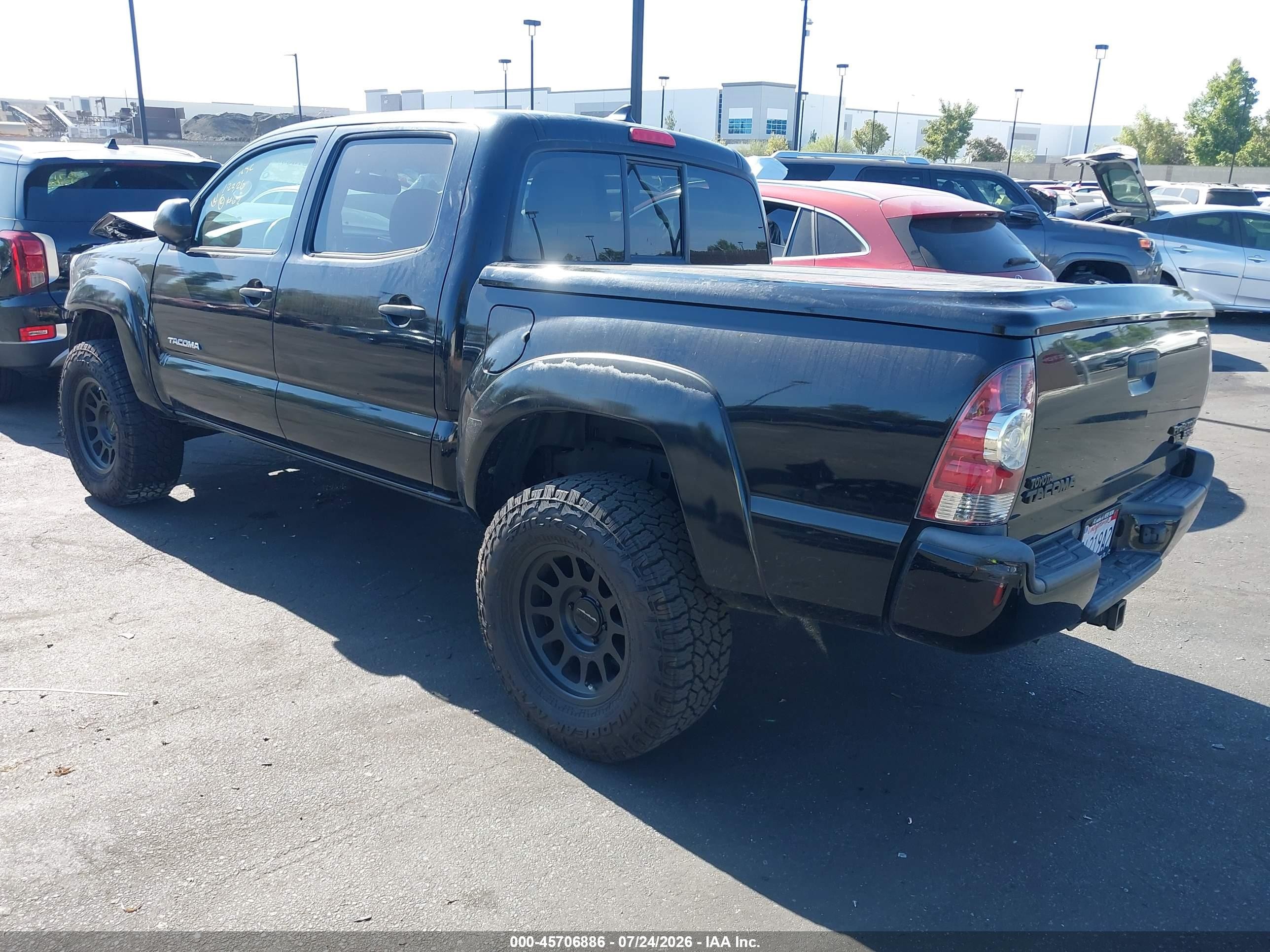 2012 Toyota Tacoma Prerunner V6 Black vin: 3TMJU4GNXCM136655