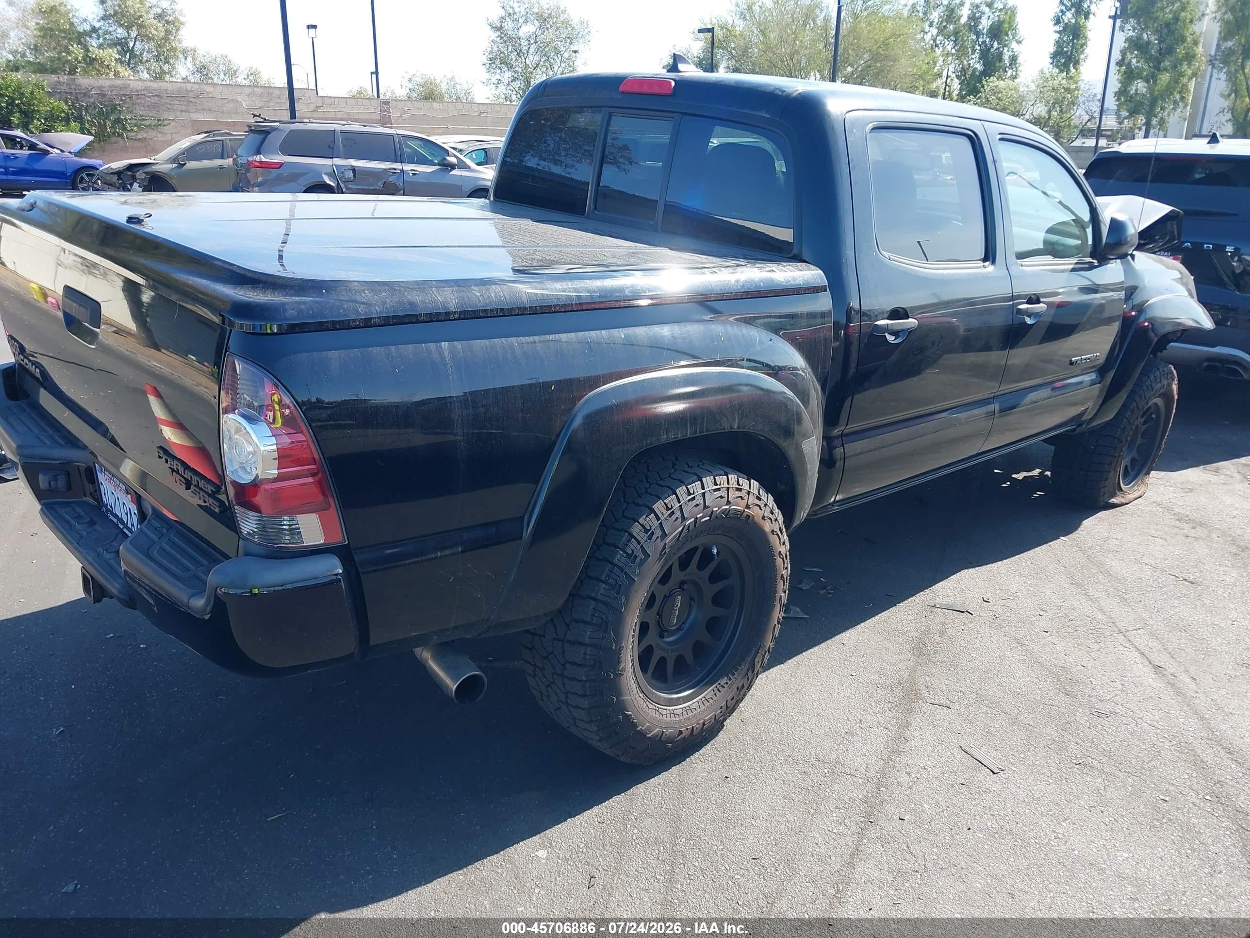 2012 Toyota Tacoma Prerunner V6 Black vin: 3TMJU4GNXCM136655