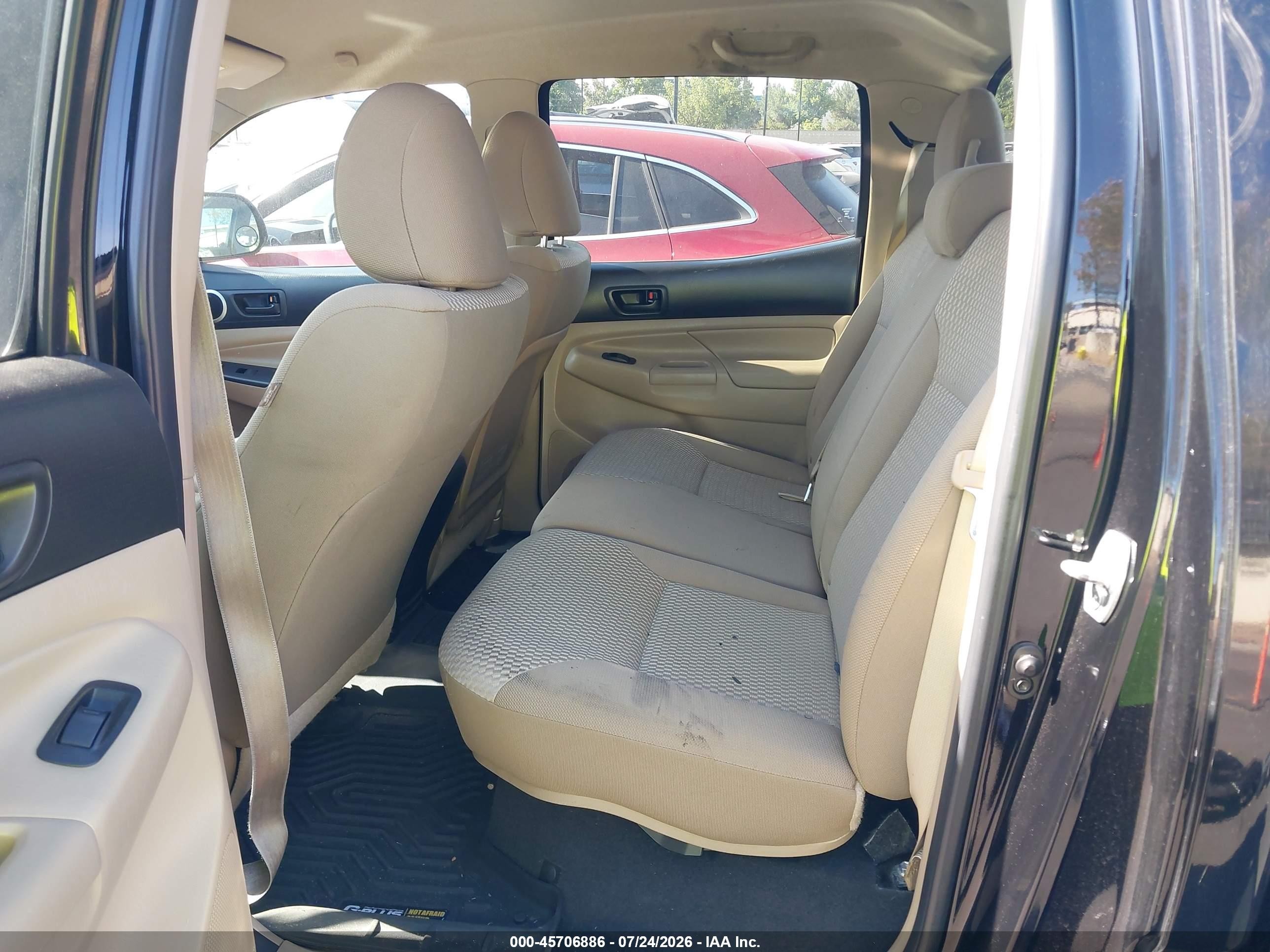 2012 Toyota Tacoma Prerunner V6 Black vin: 3TMJU4GNXCM136655