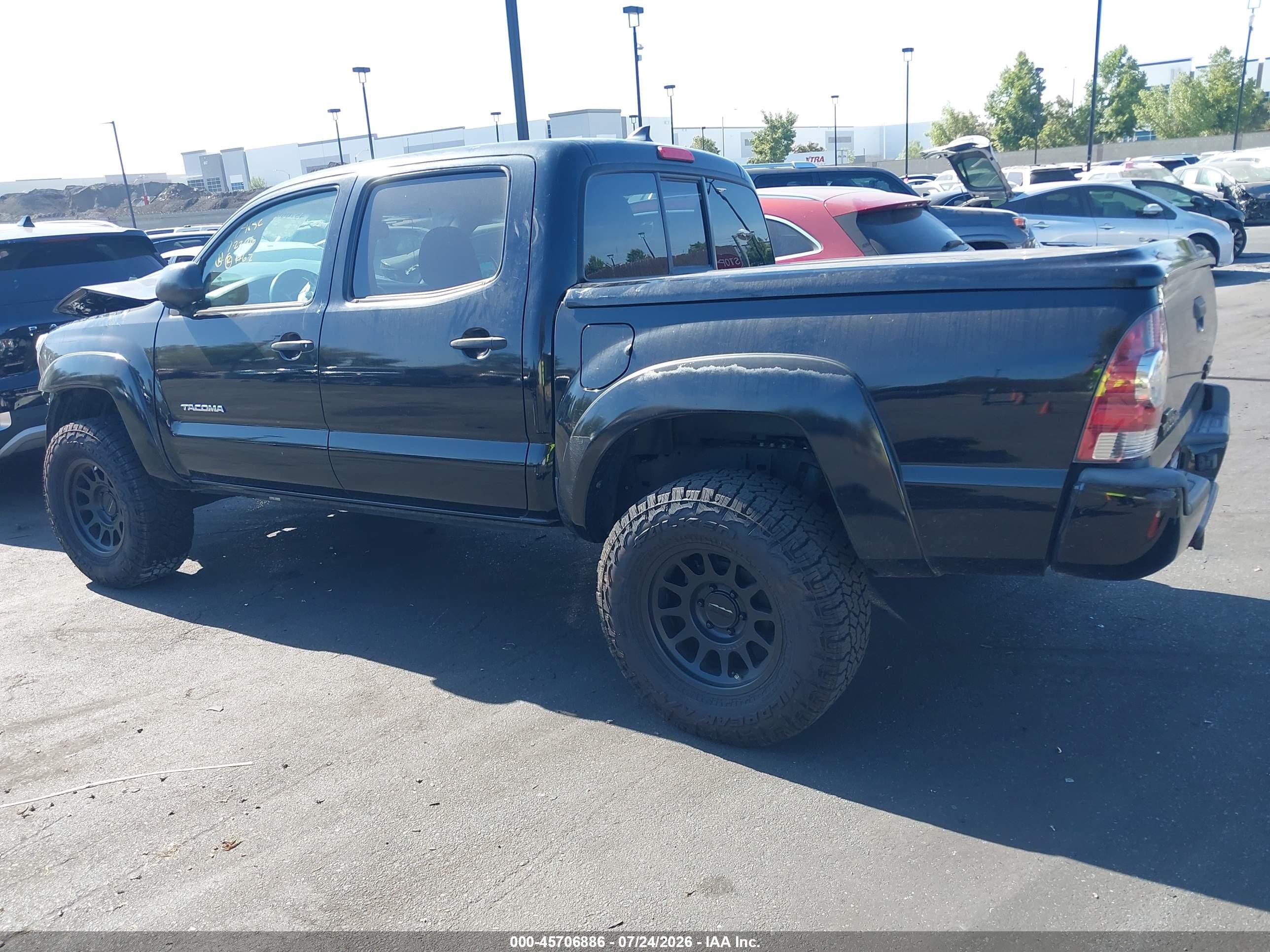 2012 Toyota Tacoma Prerunner V6 Black vin: 3TMJU4GNXCM136655