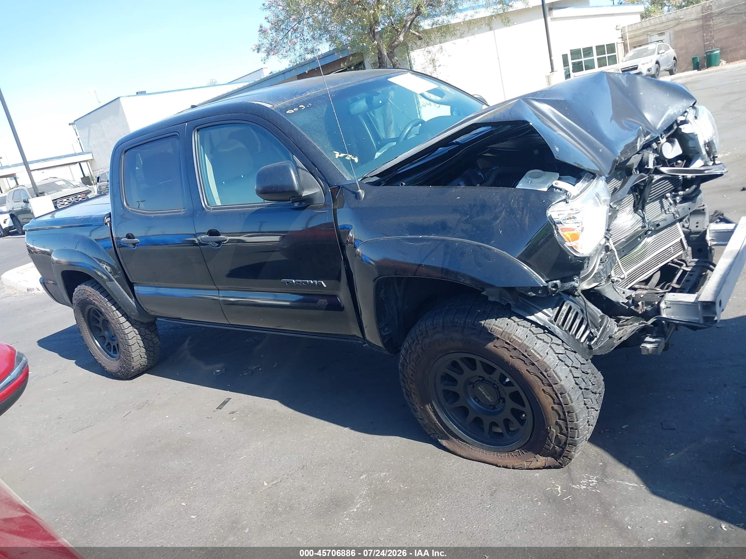 2012 Toyota Tacoma Prerunner V6 Black vin: 3TMJU4GNXCM136655