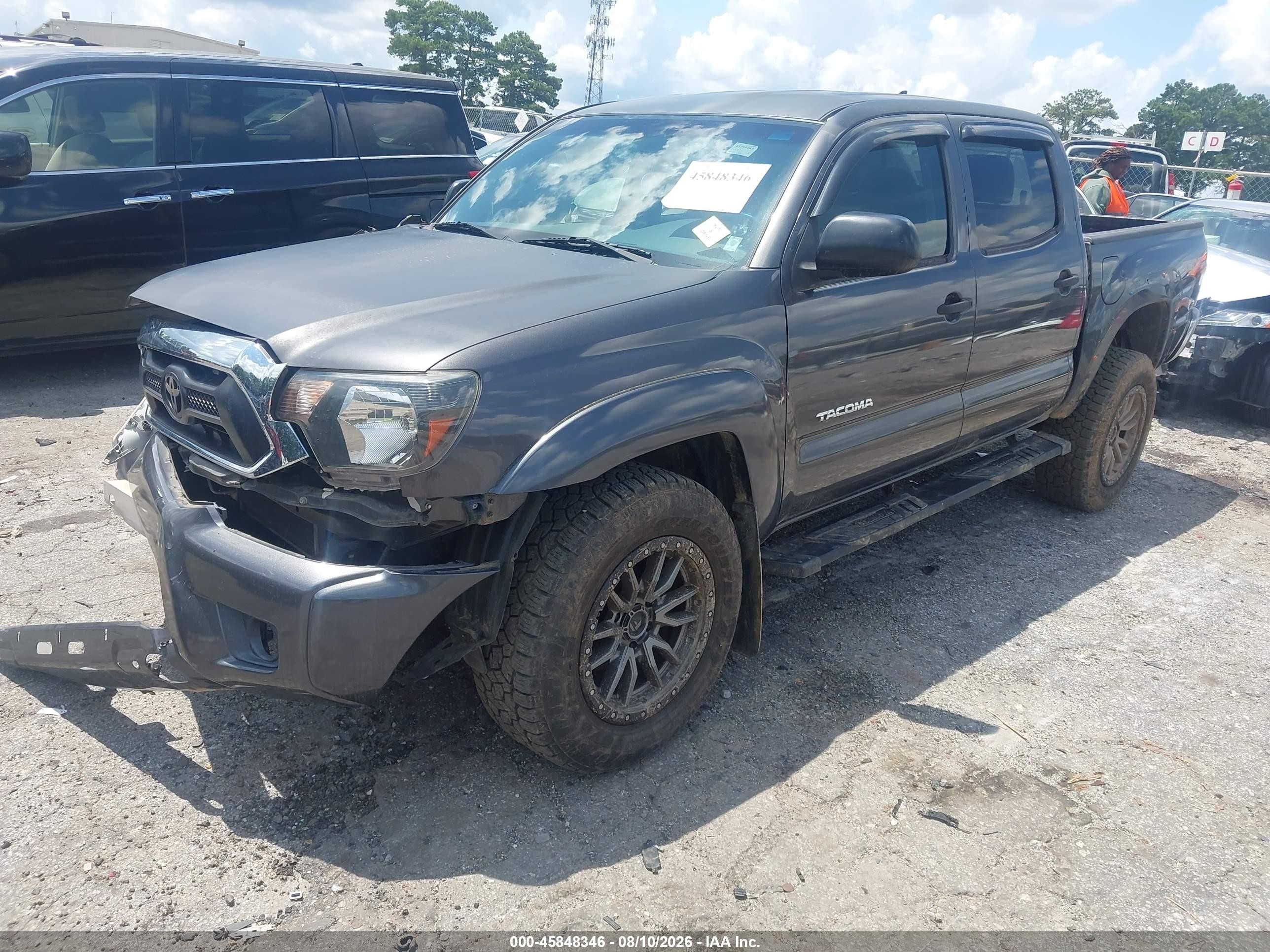 2012 Toyota Tacoma Prerunner V6 Gray vin: 3TMJU4GNXCM137076