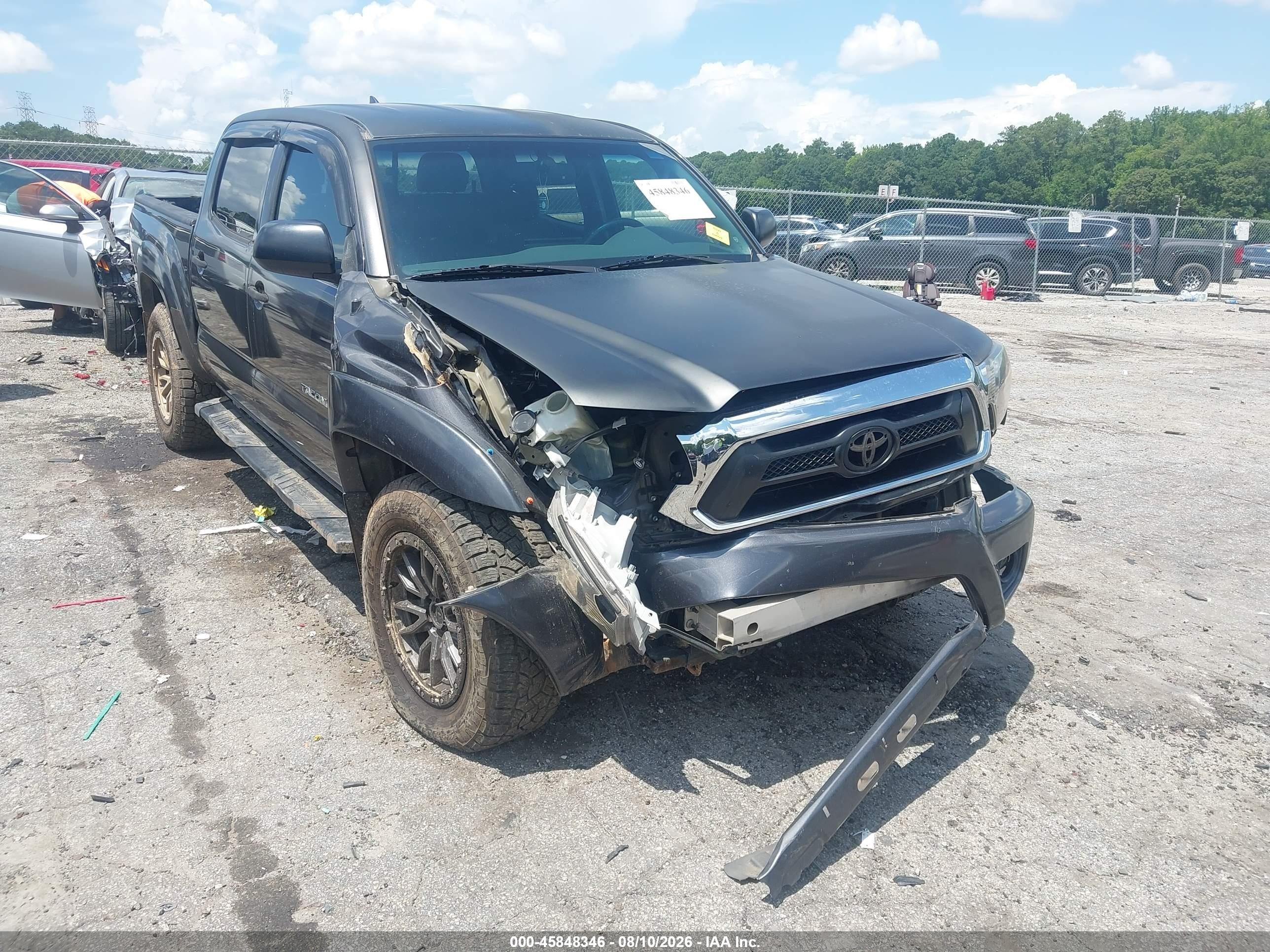 2012 Toyota Tacoma Prerunner V6 Gray vin: 3TMJU4GNXCM137076