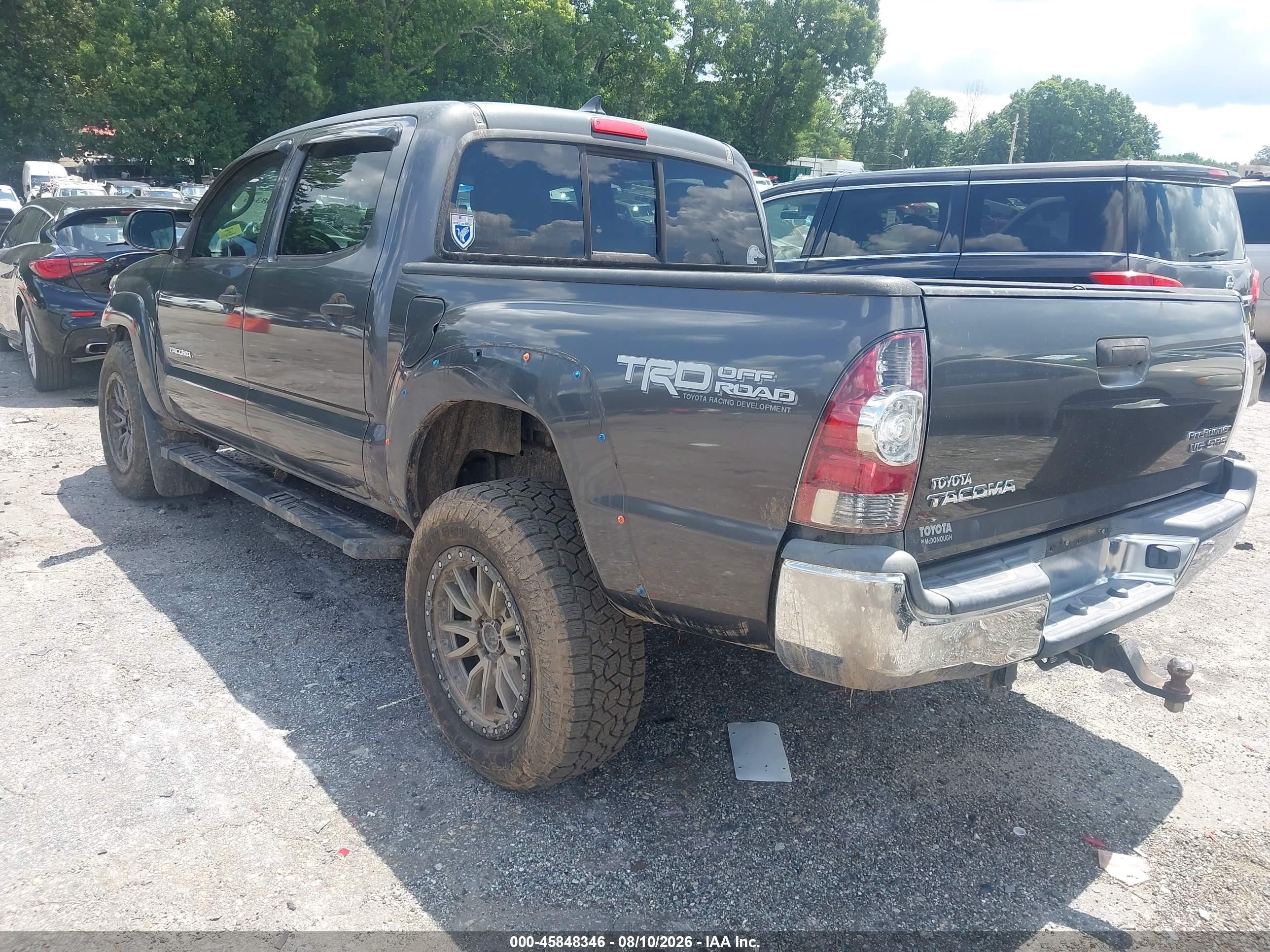 2012 Toyota Tacoma Prerunner V6 Gray vin: 3TMJU4GNXCM137076