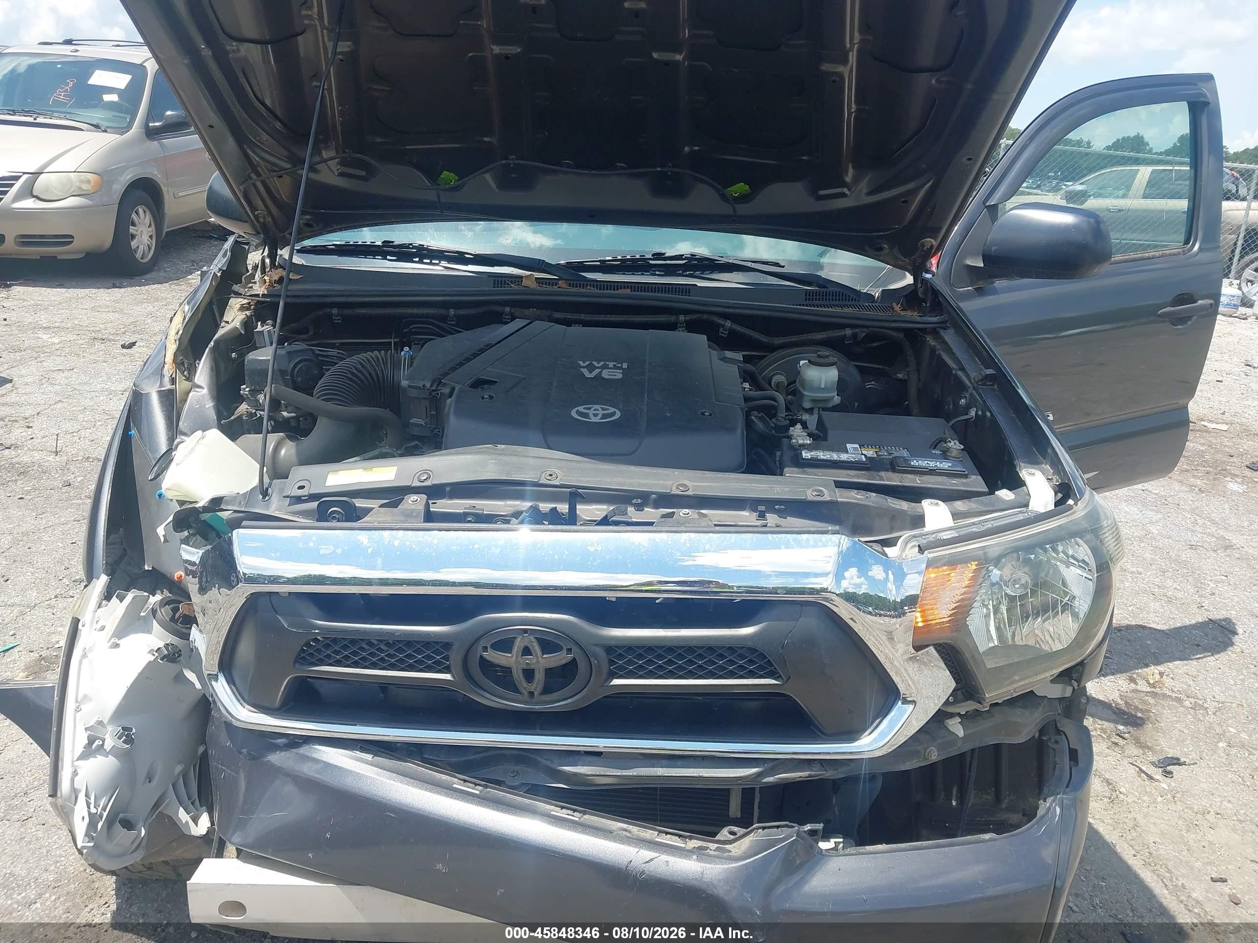 2012 Toyota Tacoma Prerunner V6 Gray vin: 3TMJU4GNXCM137076