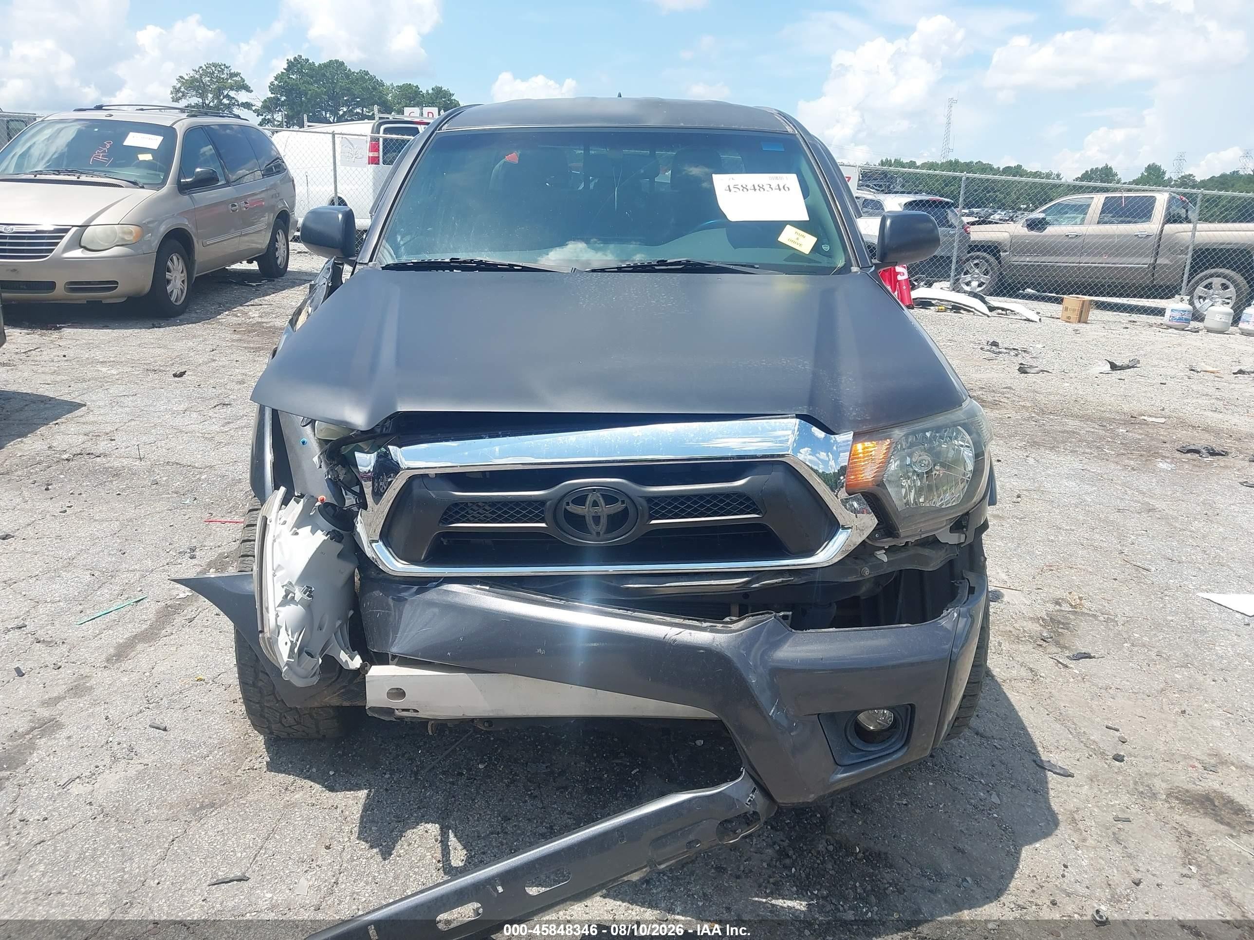 2012 Toyota Tacoma Prerunner V6 Gray vin: 3TMJU4GNXCM137076