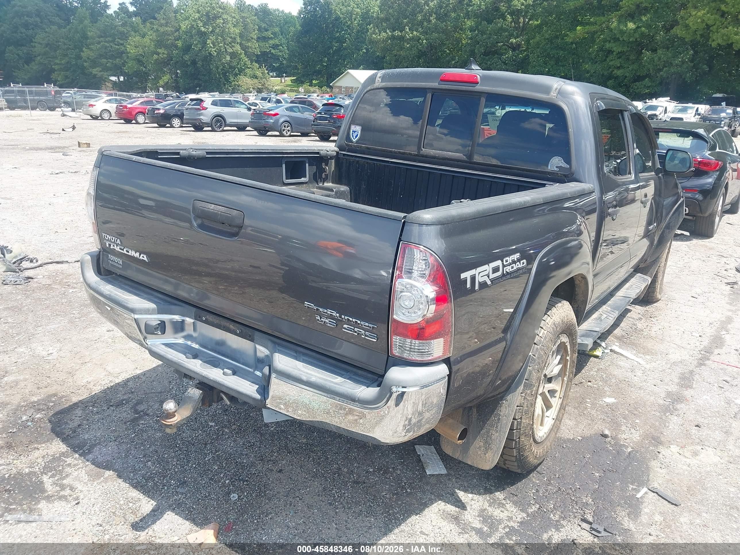 2012 Toyota Tacoma Prerunner V6 Gray vin: 3TMJU4GNXCM137076