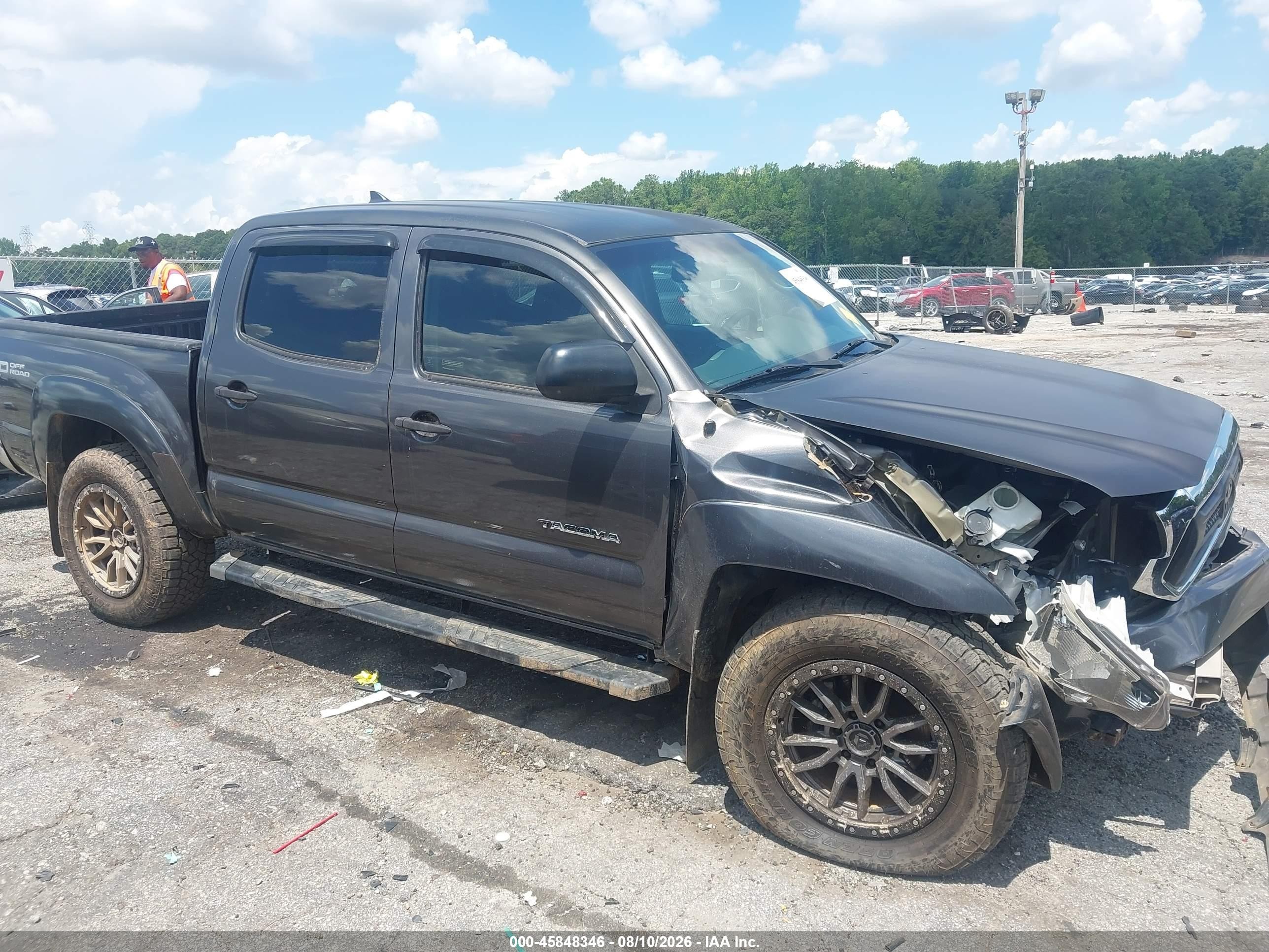 2012 Toyota Tacoma Prerunner V6 Gray vin: 3TMJU4GNXCM137076