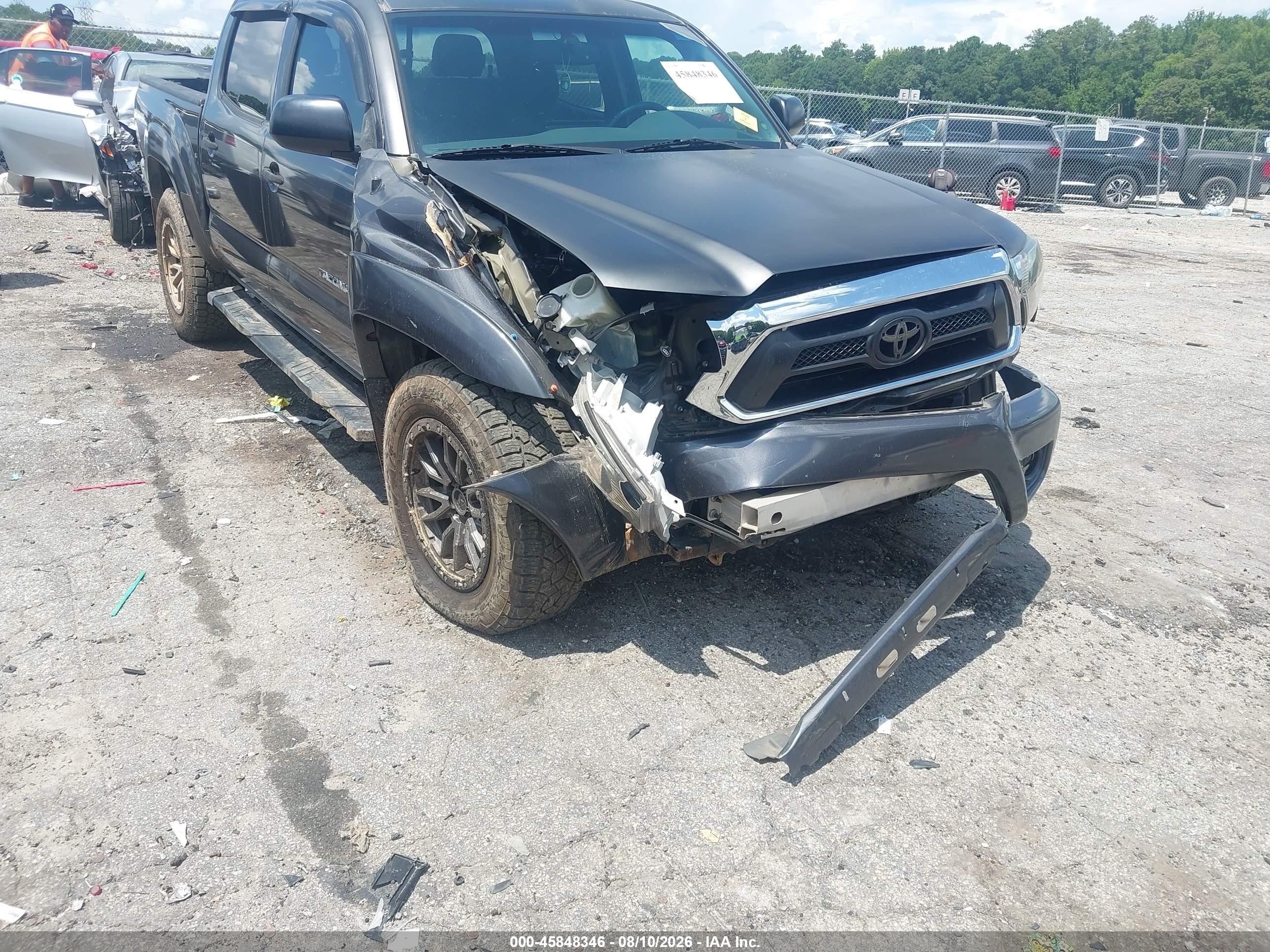 2012 Toyota Tacoma Prerunner V6 Gray vin: 3TMJU4GNXCM137076