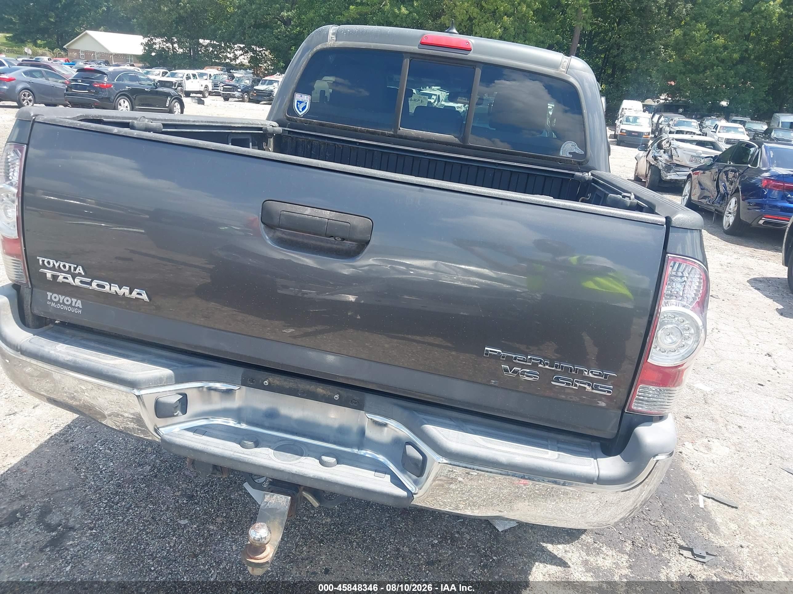 2012 Toyota Tacoma Prerunner V6 Gray vin: 3TMJU4GNXCM137076