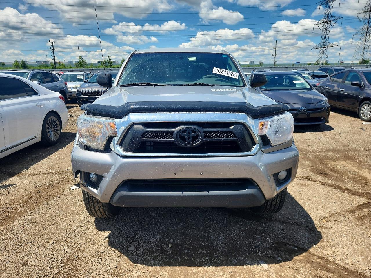 2014 Toyota Tacoma Double Cab Prerunner Silver vin: 3TMJU4GNXEM173790